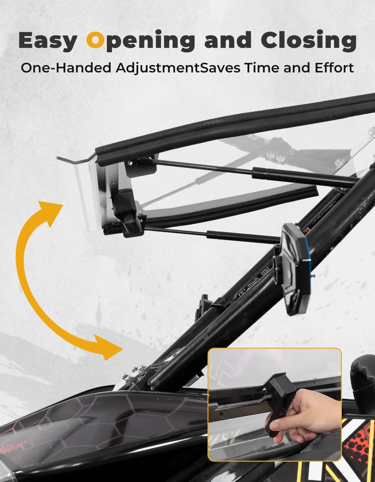 Folding 2-in-1 Flip Windshield for CFMOTO ZForce 950 - Image 7