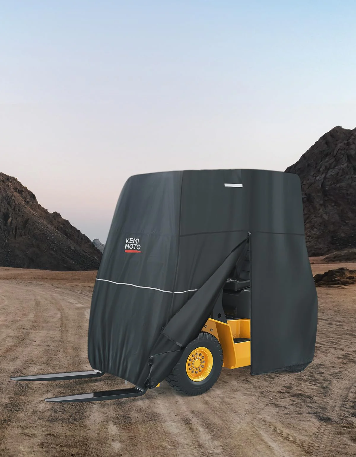 Forklift Storage Cover Side Zippered Hatch Heavy Duty 420D Oxford - Image 8