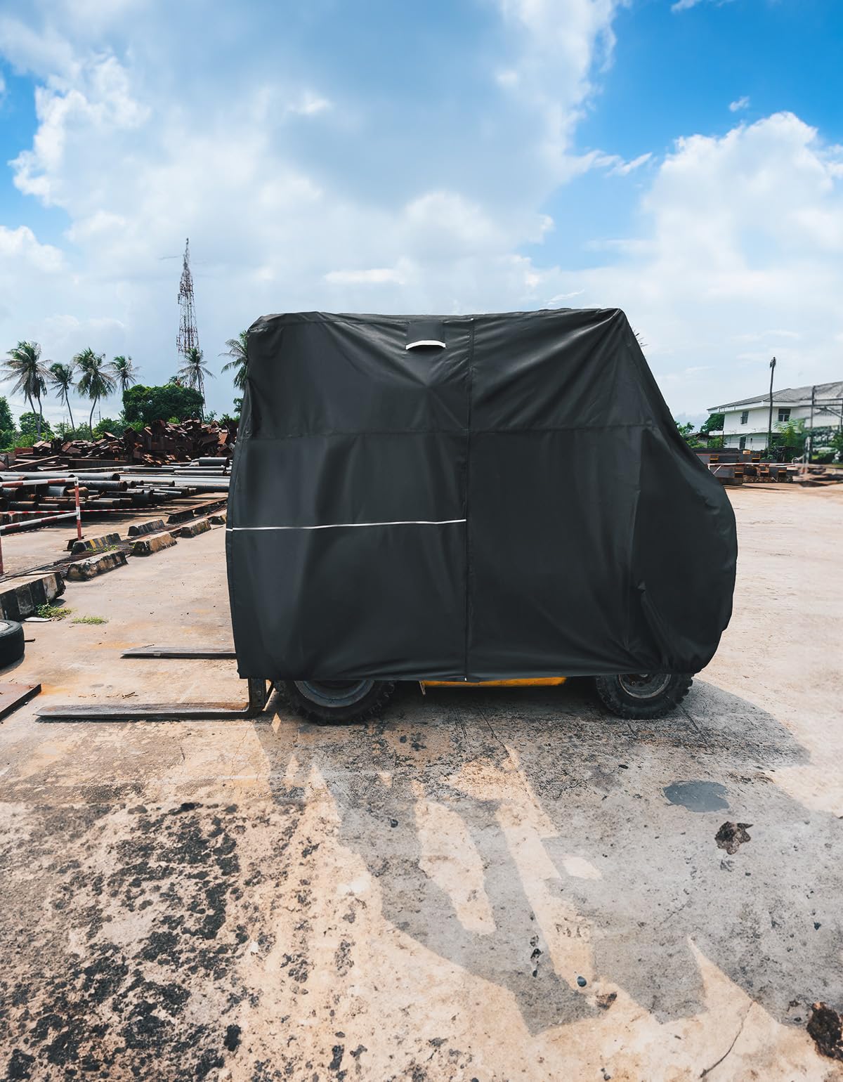 Forklift Storage Cover Side Zippered Hatch Heavy Duty 420D Oxford - Image 9