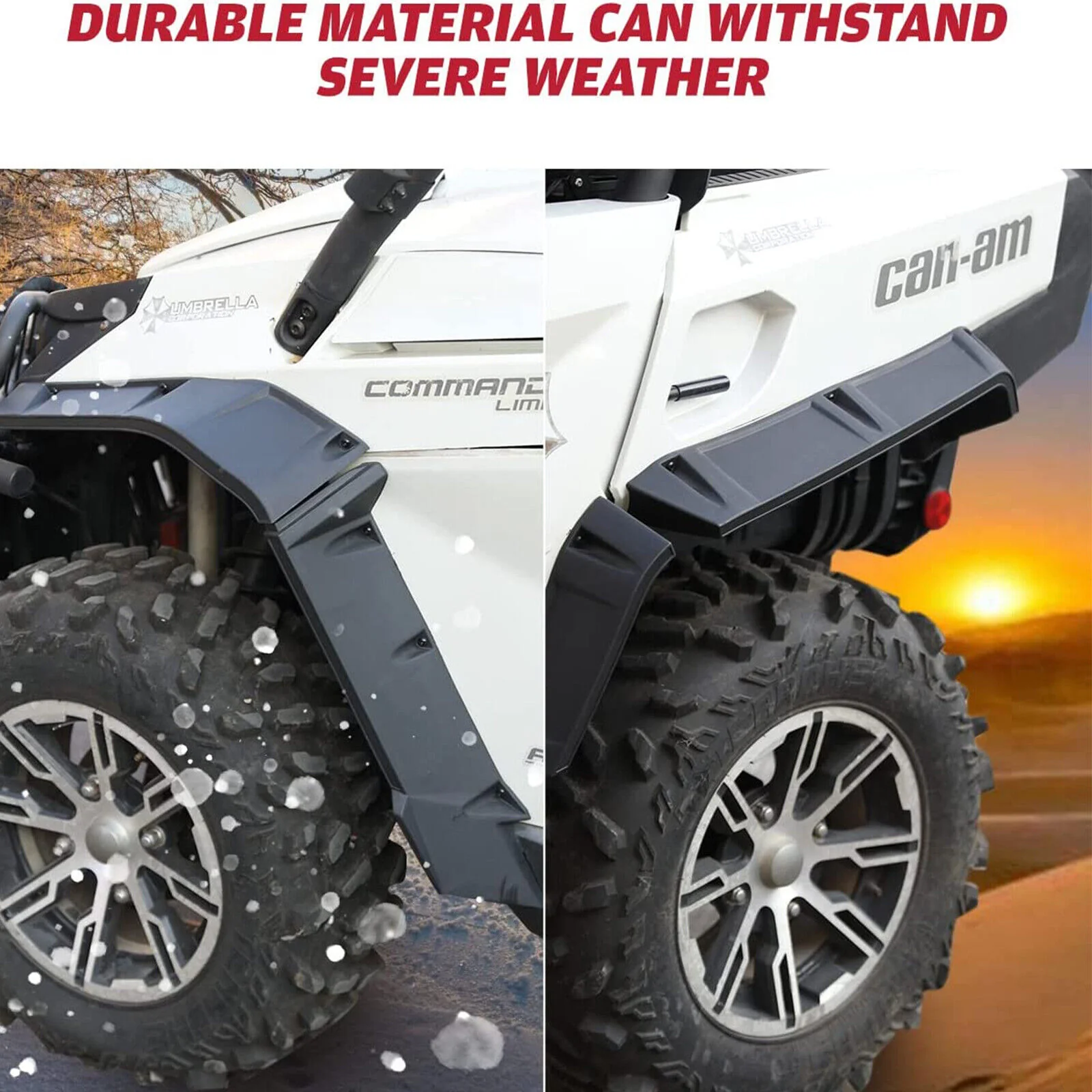 Heavy Duty Fender Flares For Can-Am Commander 2021+ - Image 2