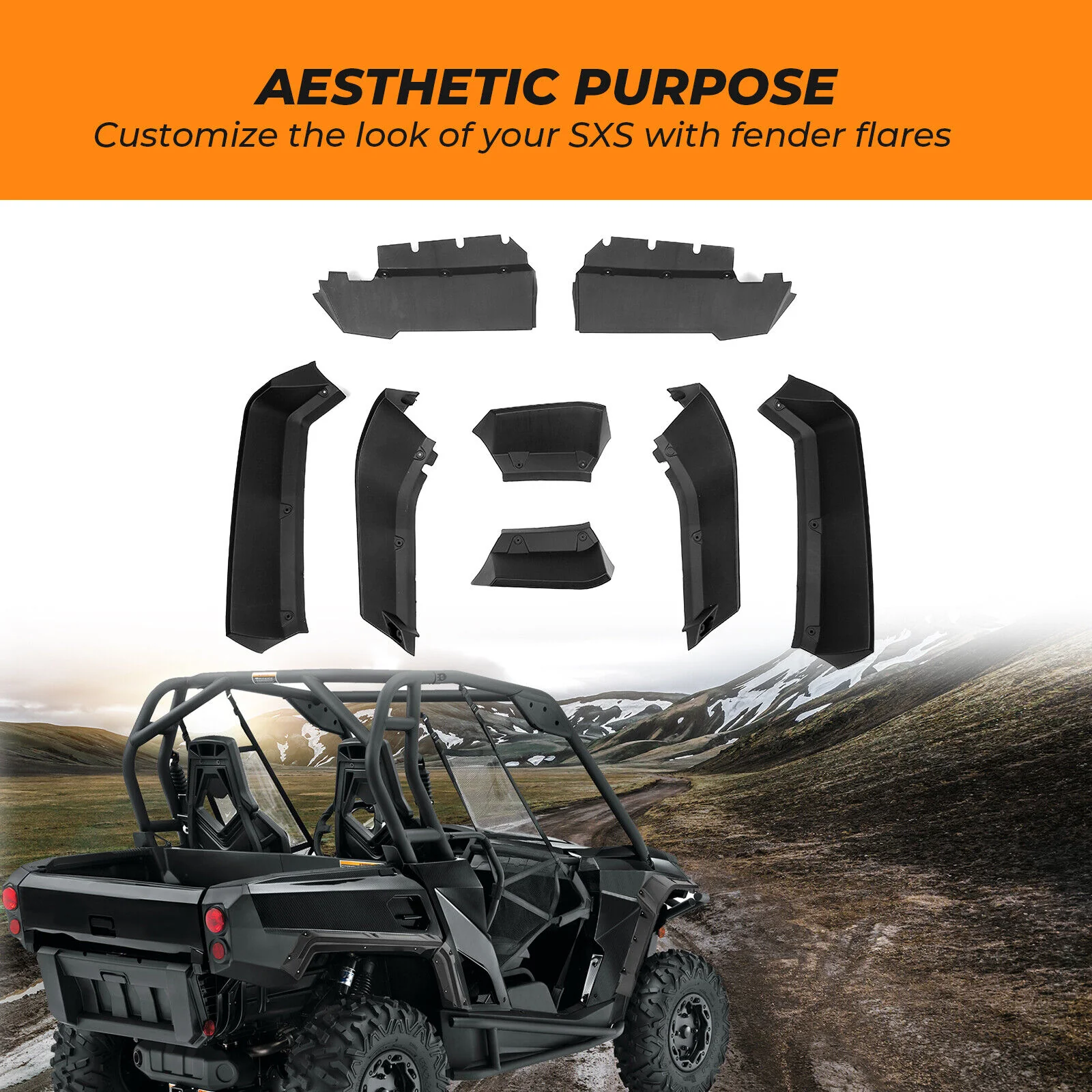 Heavy Duty Fender Flares For Can-Am Commander 2021+ - Image 4