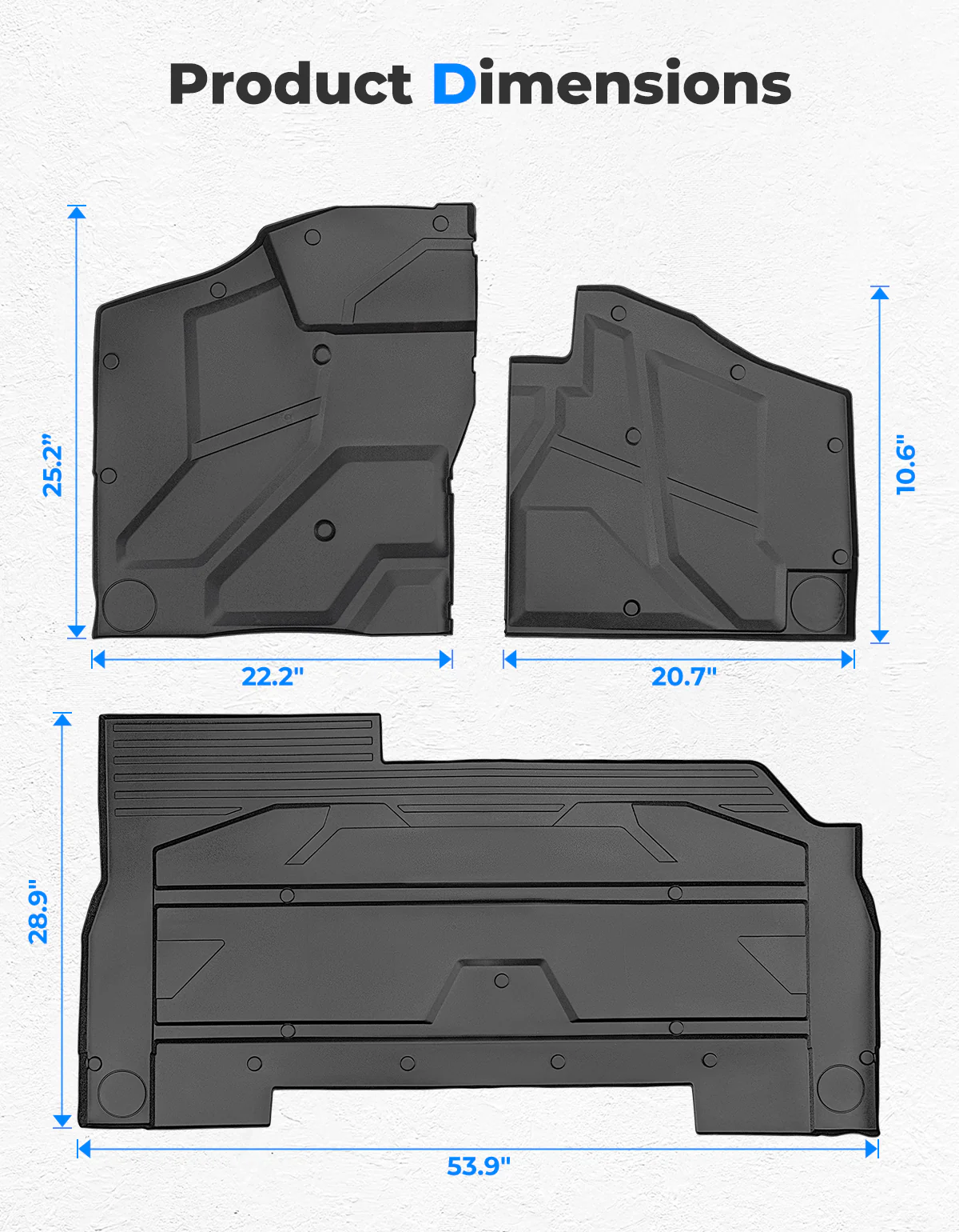 Front and Rear TPE Floor Mat for Polaris Xpedition XP 5/ADV 5 2024+ - Image 7
