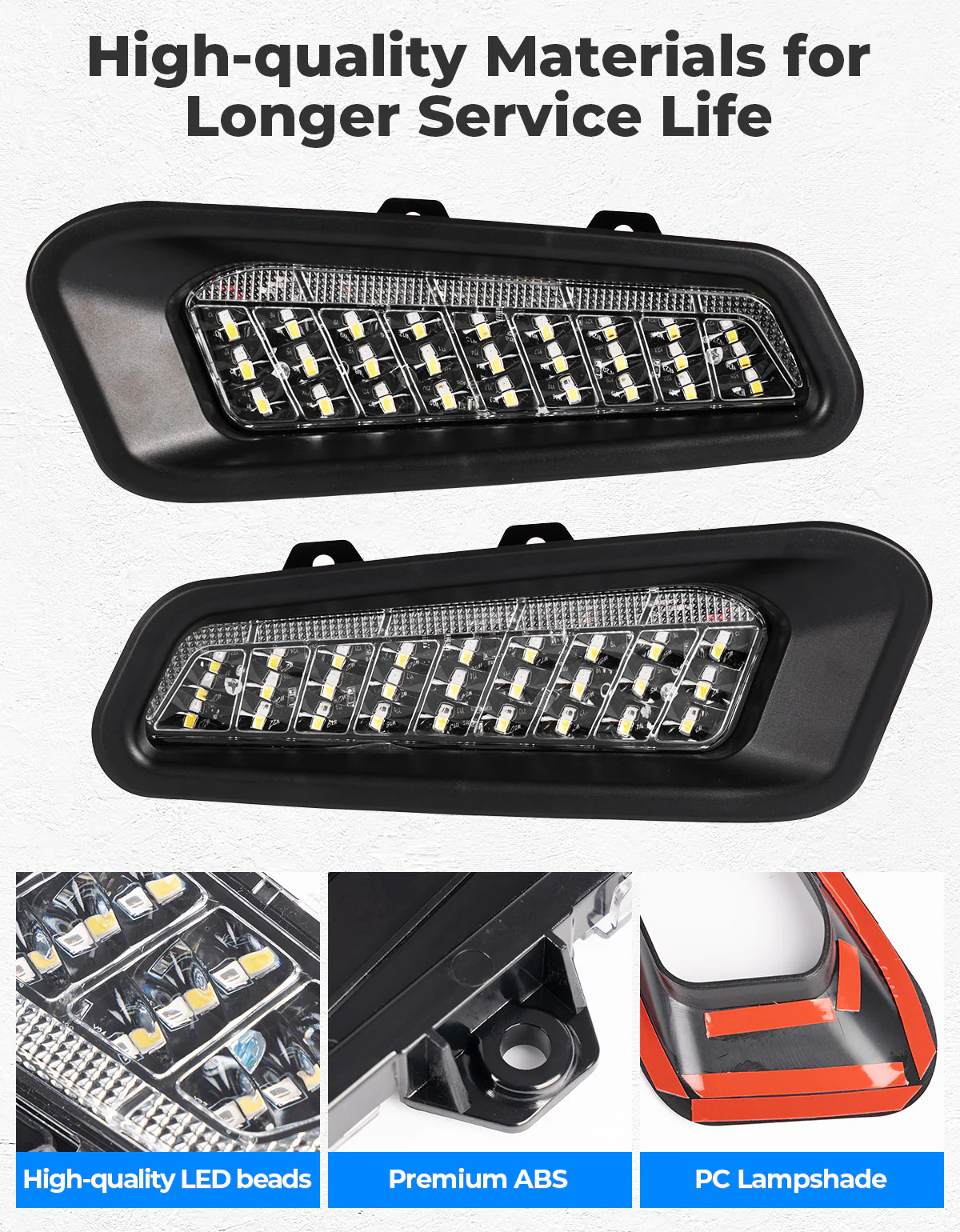 Front Brushguard Auxiliary Lights for Polaris Ranger XD 1500 / CREW 2024 2025 - Image 4