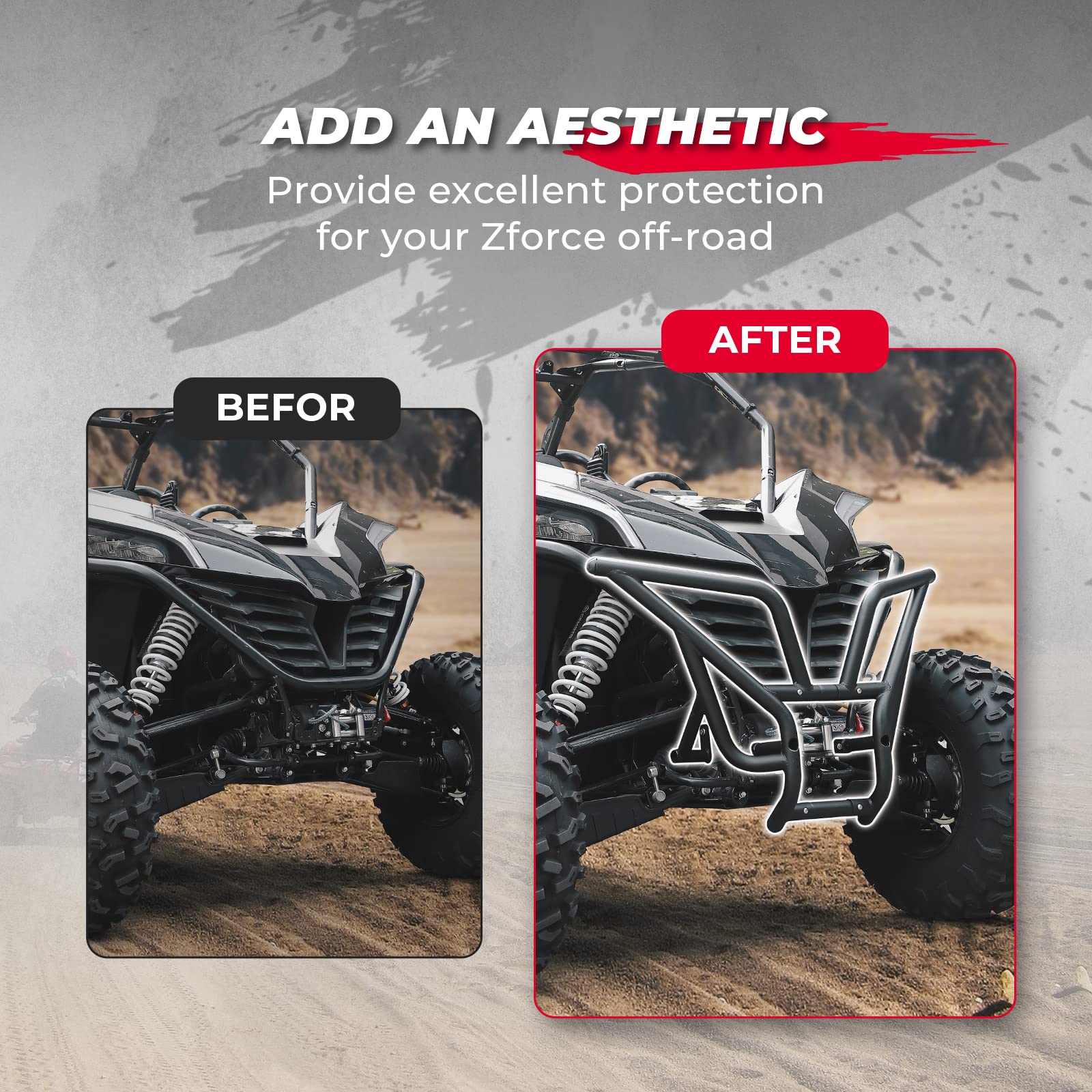 Front Bumper Brush Guard for CFMOTO ZForce 950 - Image 3
