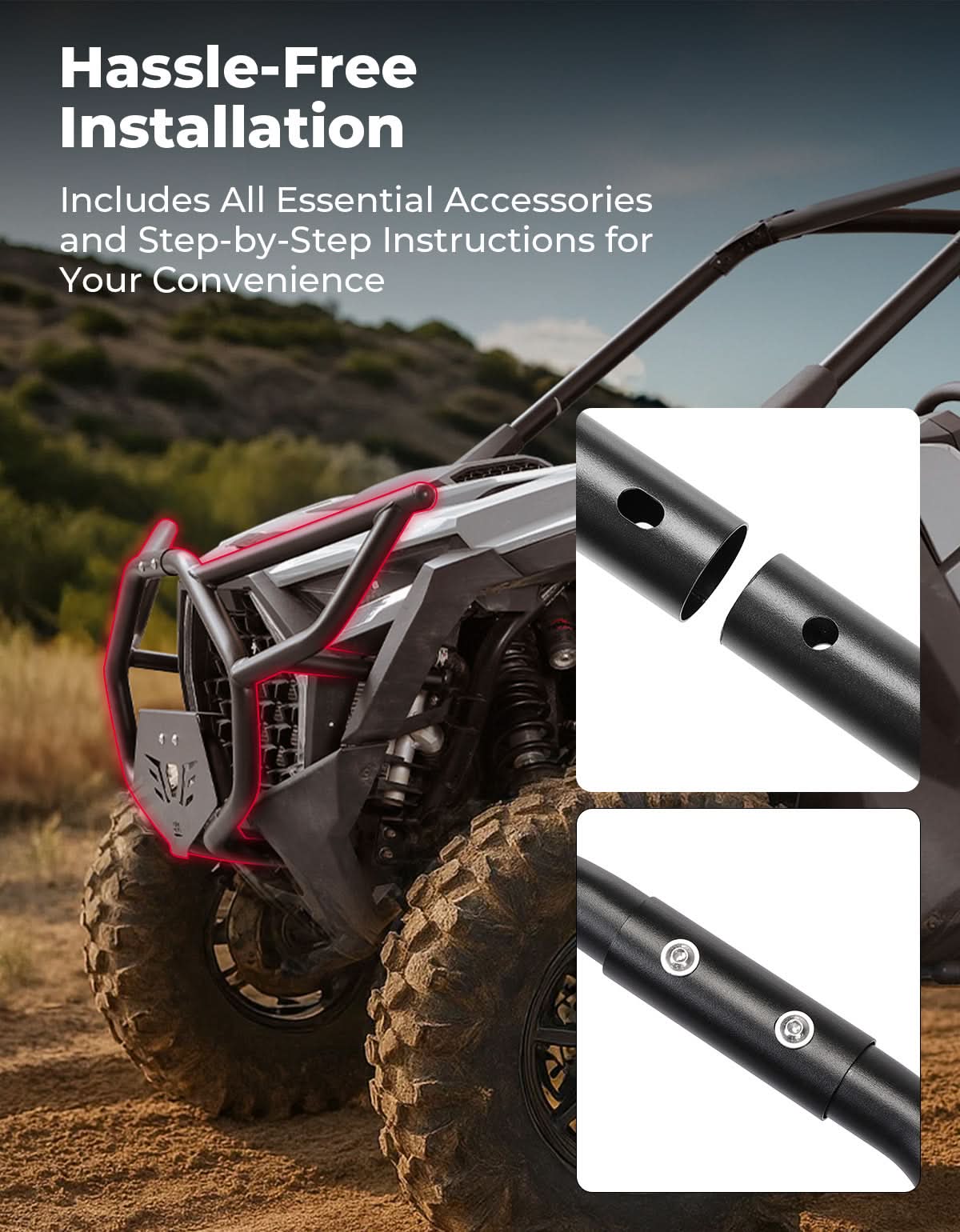 Front Bumper for 2026 PolarisRZR PRO XP, Direct Replacement for #2890388-458 - Image 7