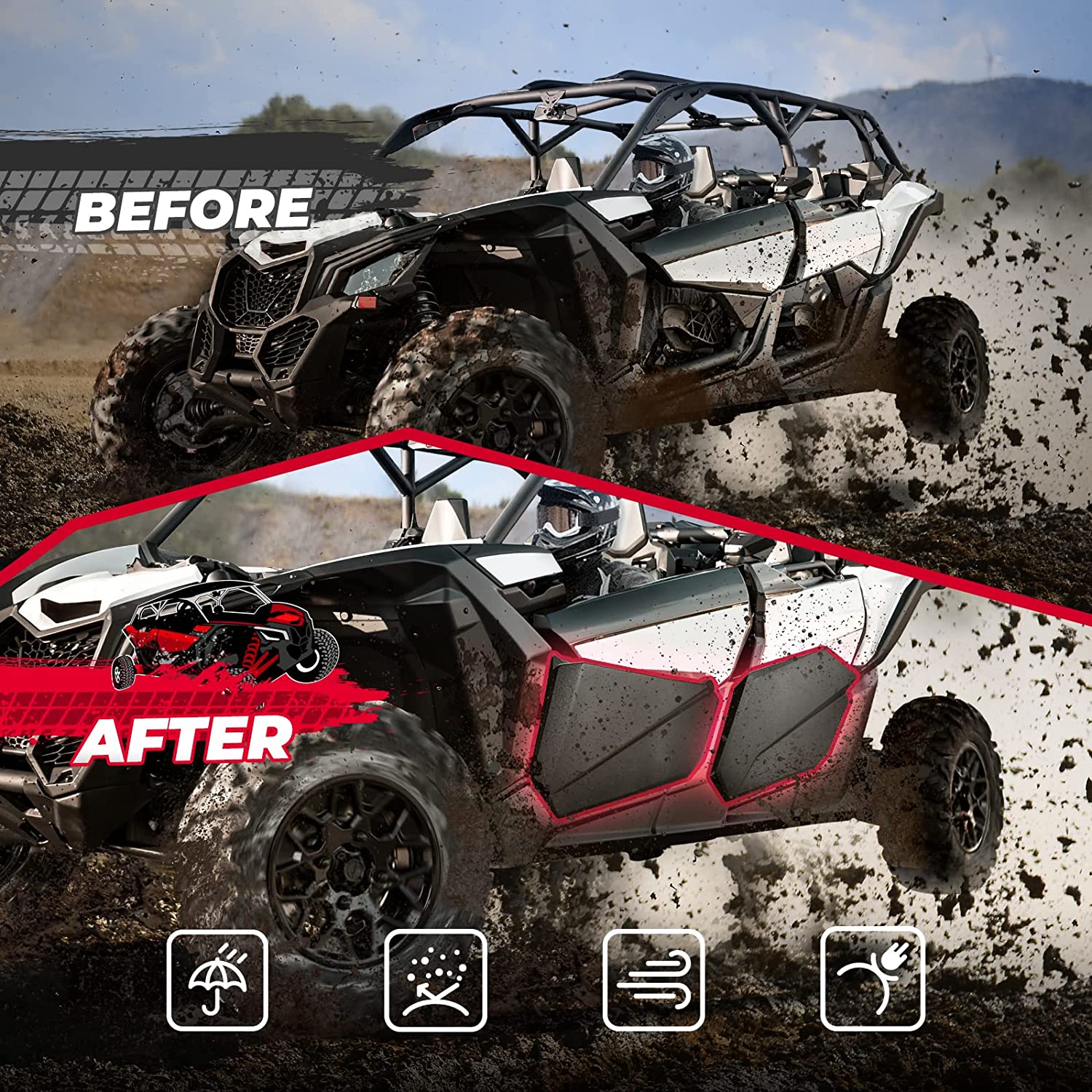 Front Bumpers & Lower Door Inserts For Can-Am Maverick X3 MAX - Image 10