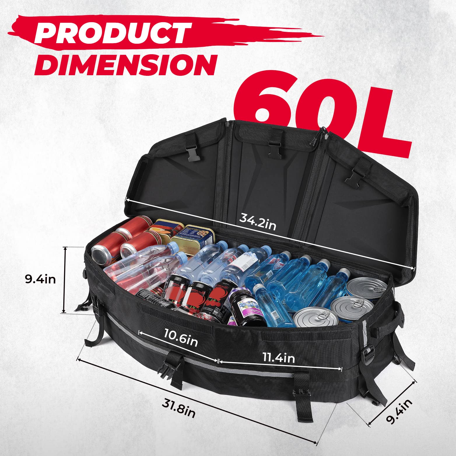 Front & Center & Rear Storage Bags for Can-Am Maverick X3 - Image 11
