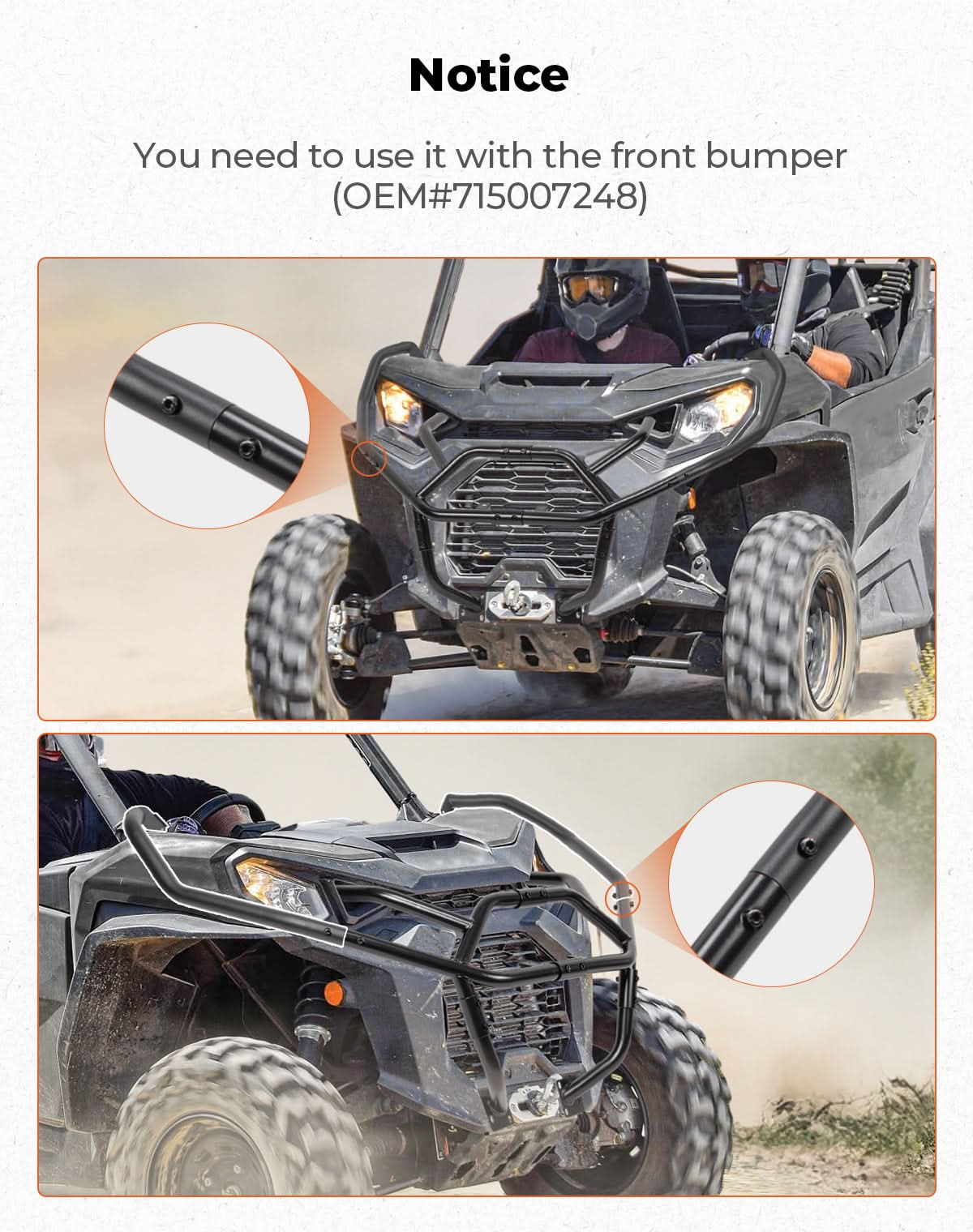 Front Corner Bumper for Can-Am Commander 2021+ - Image 6
