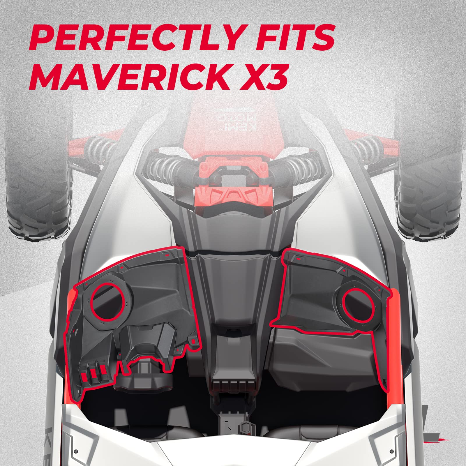 Front Dash Speaker Pods for Can Am Maverick X3 / X3 Max - Image 3