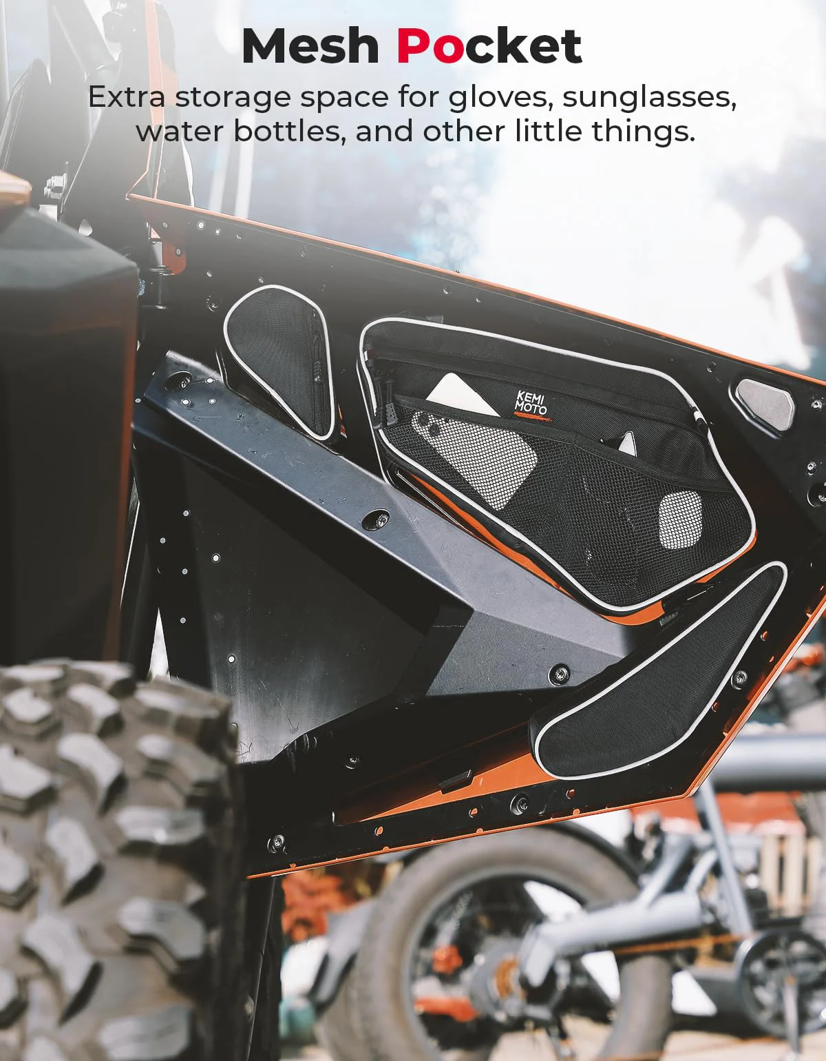 Front Door Bags With Knee Pads for Polaris RZR PRO XP/4, PRO R/4, Turbo R/4 - Image 4