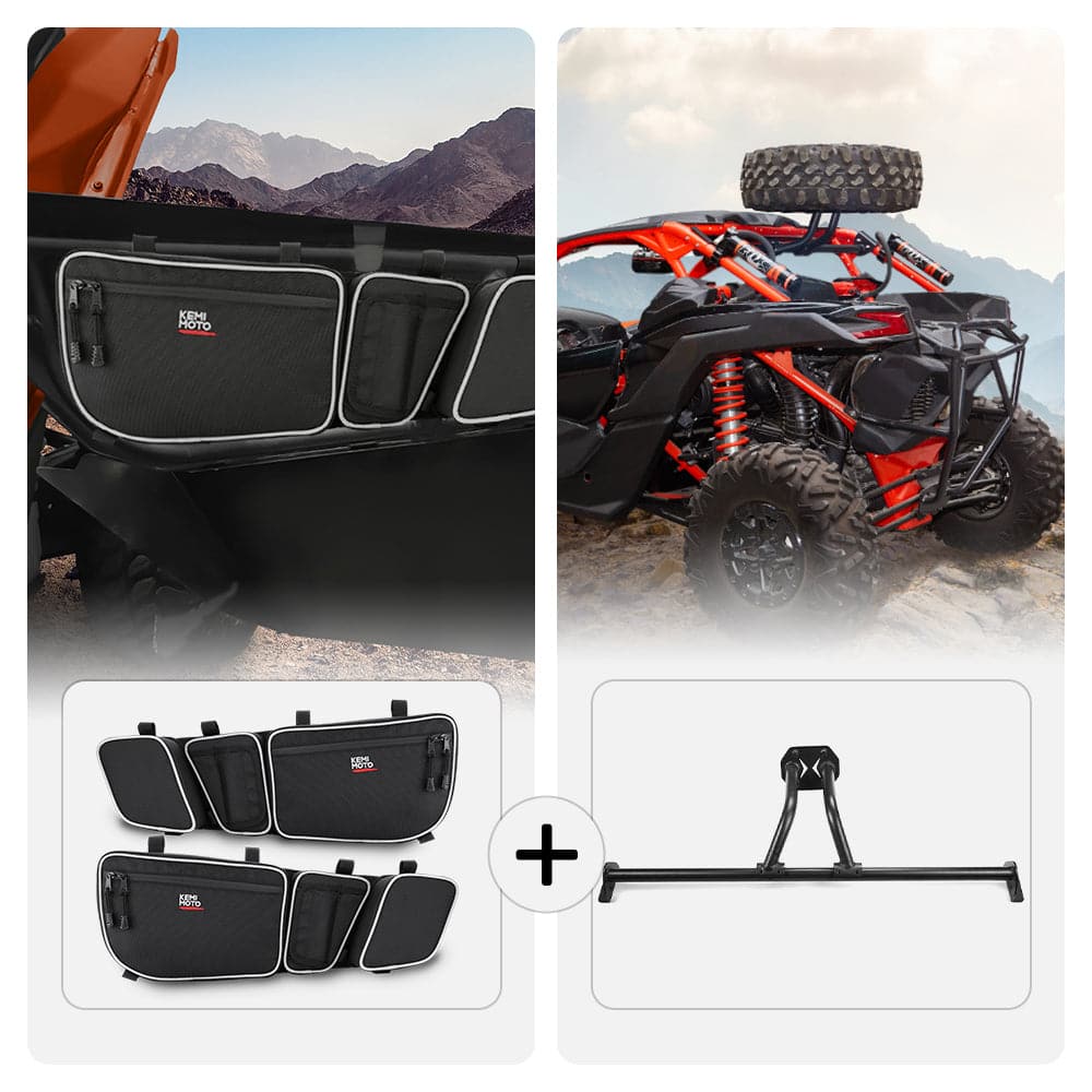 Front Door Storage Bags & Spare Tire Mount for Can-Am Maverick X3/MAX - Image 11