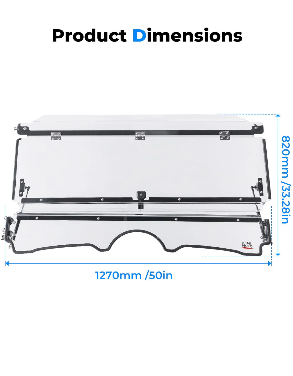 Front Flip Split Windshield for Yamaha Rhino 450 660 2004-2013 - Image 5