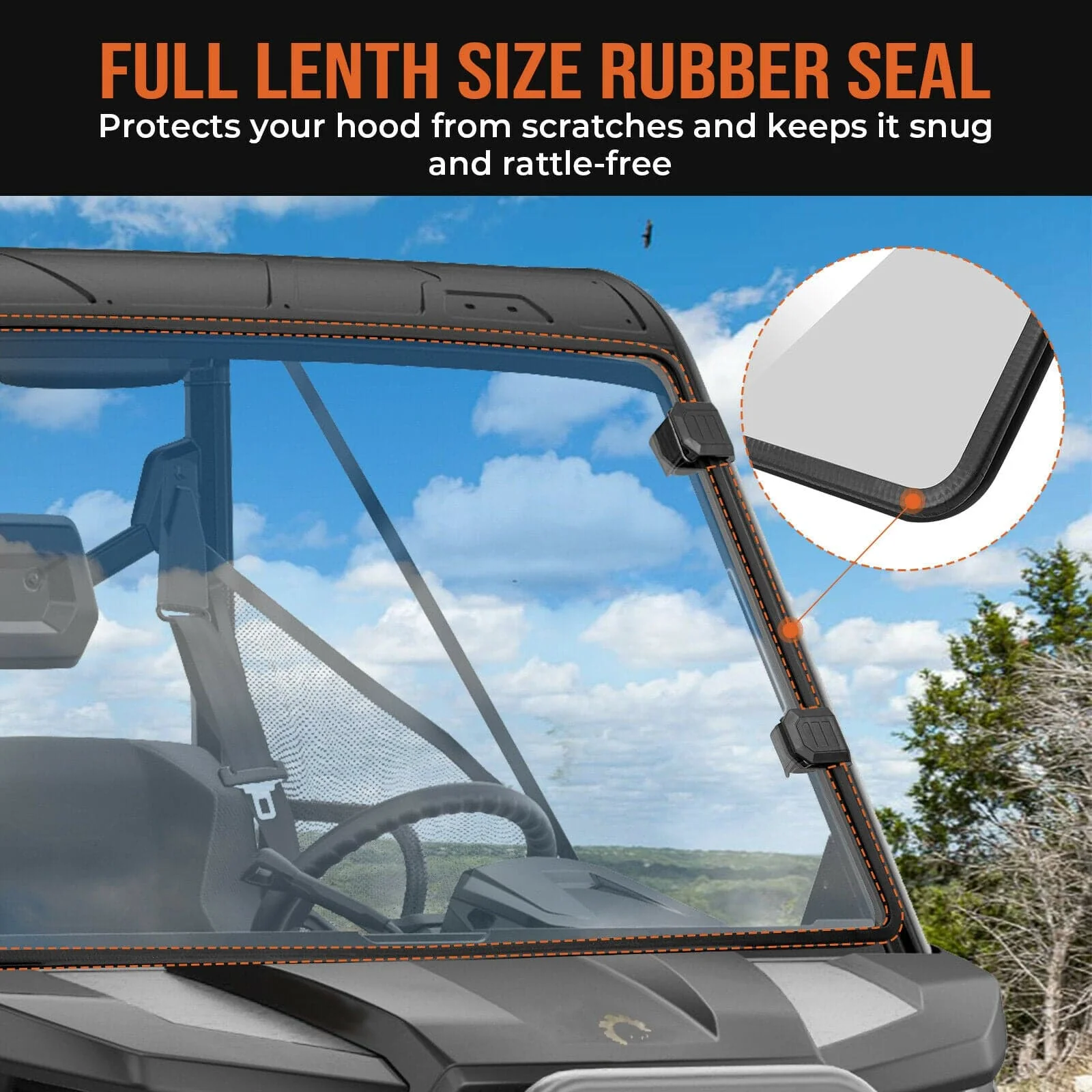 Front Full Windshield for Can Am Defender HD 5 /8 /10 /MAX - Image 3