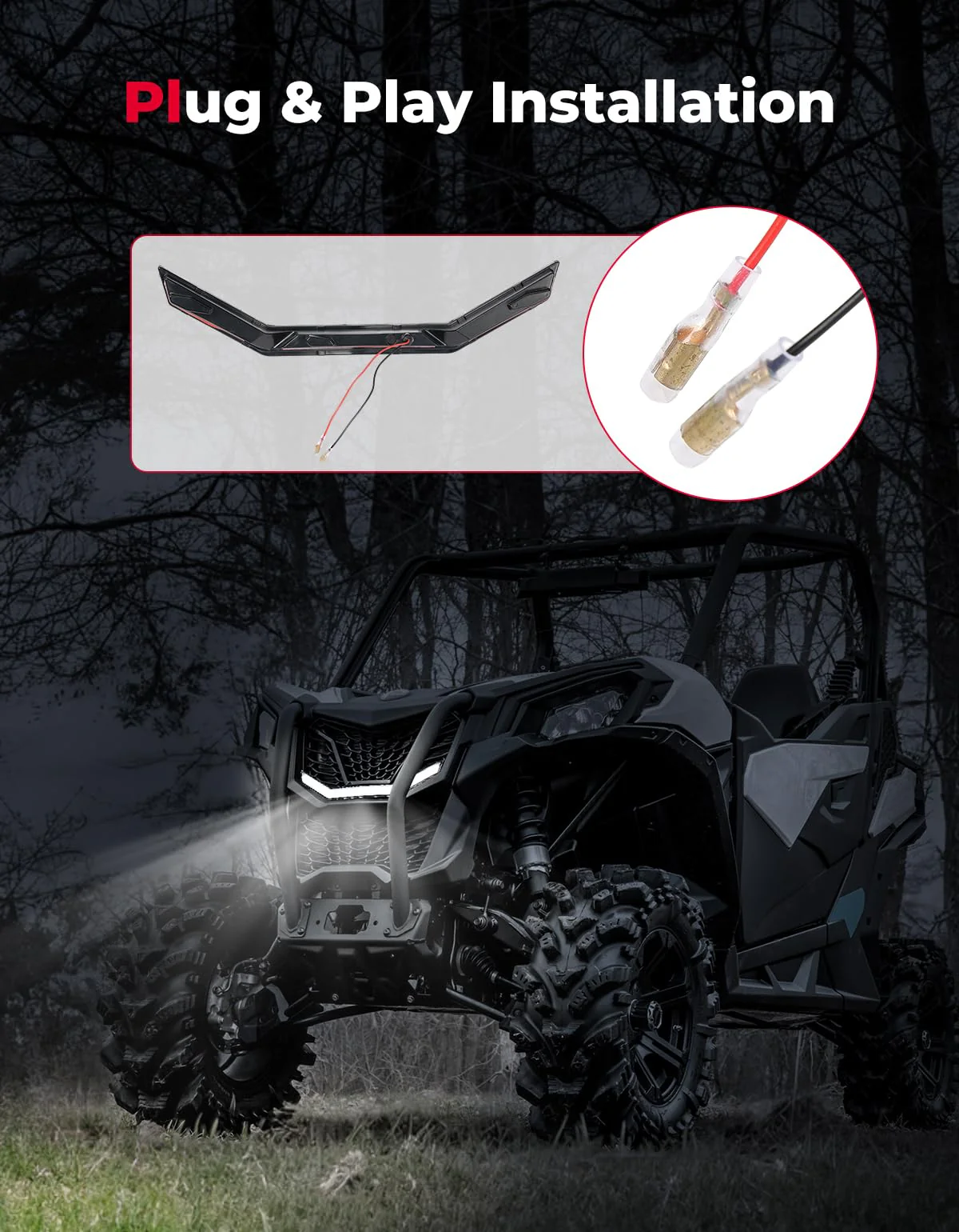 Front Grille Light, LED Accent Light for Can-Am Maverick Trail Sport - Image 3