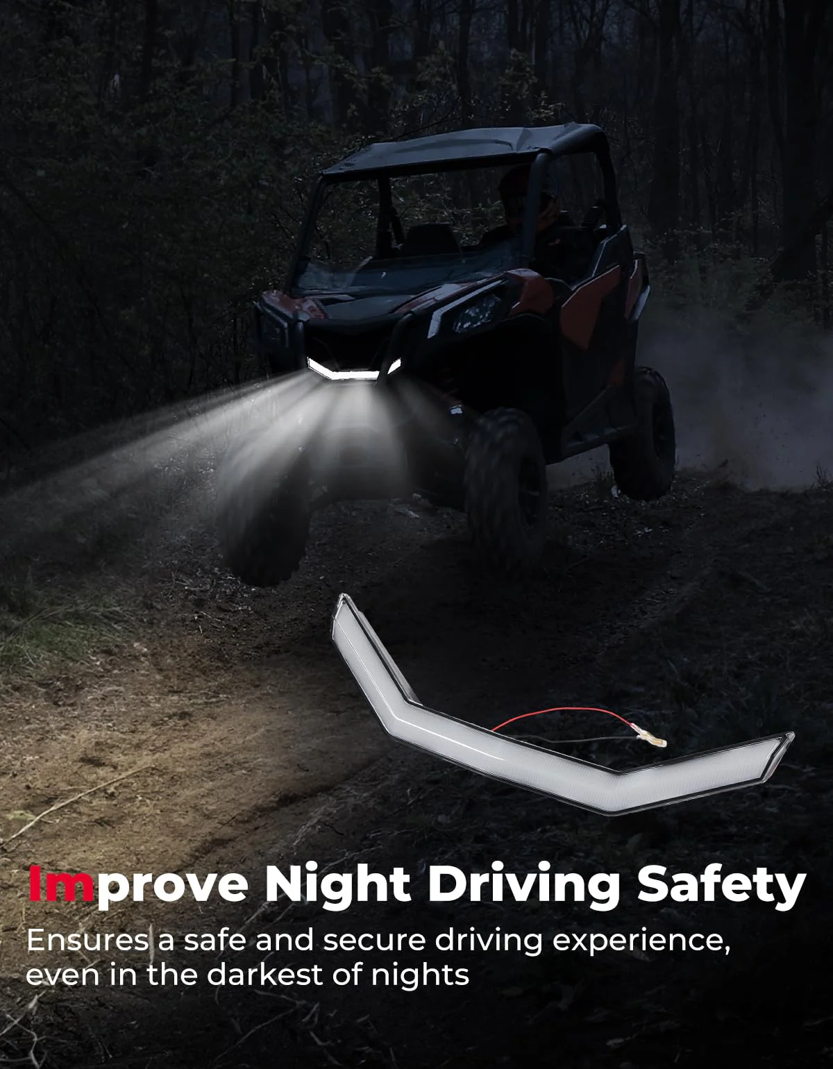 Front Grille Light, LED Accent Light for Can-Am Maverick Trail Sport - Image 5