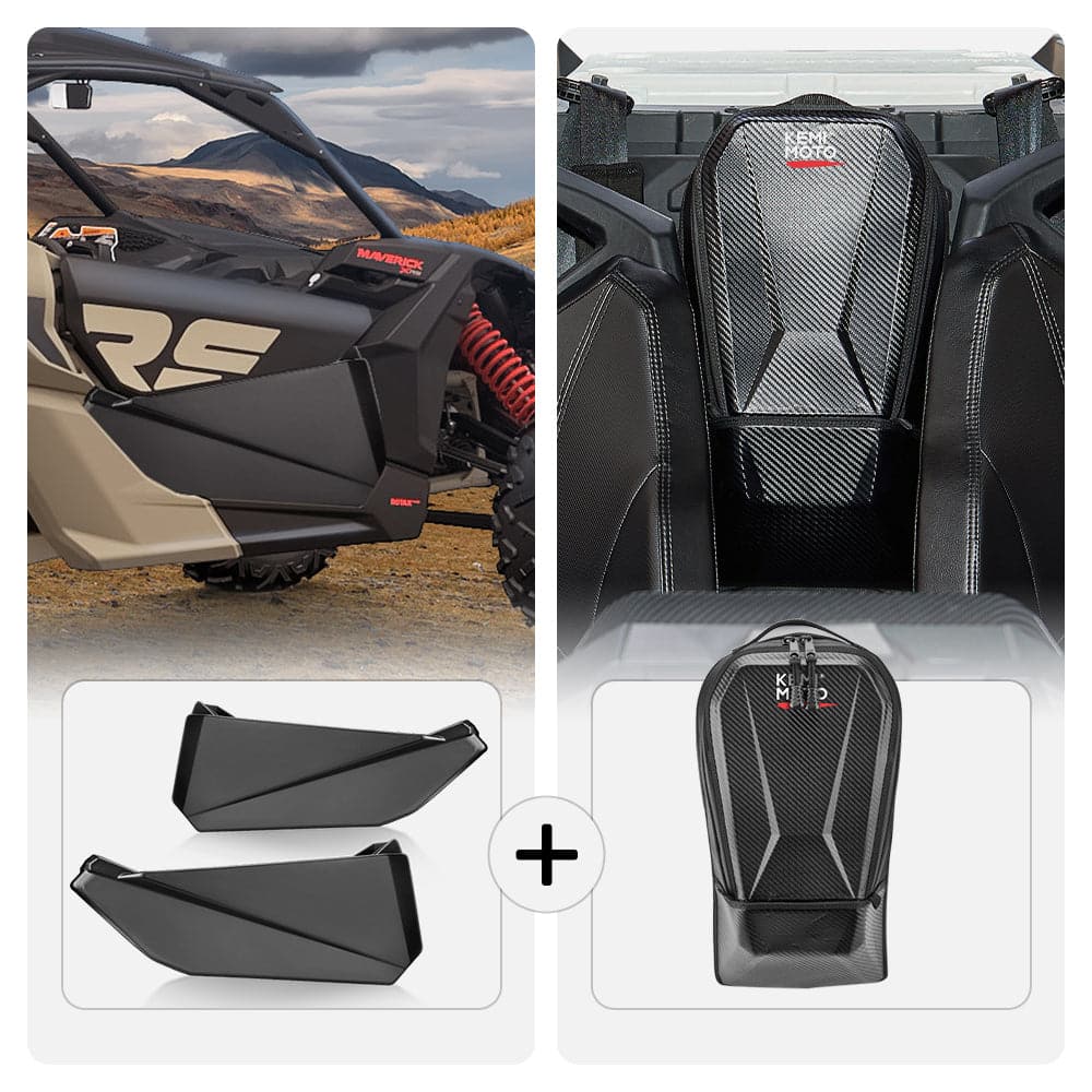 Front Lower Door Inserts & Center Storage Bag For Can-Am Maverick X3 - Image 17