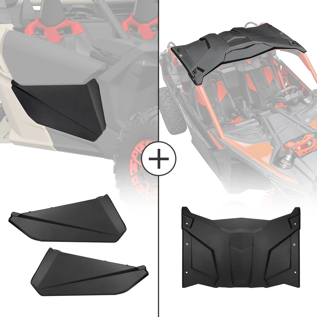 Front Lower Door Inserts & Plastic Roof For Can-Am Maverick X3 - Image 14