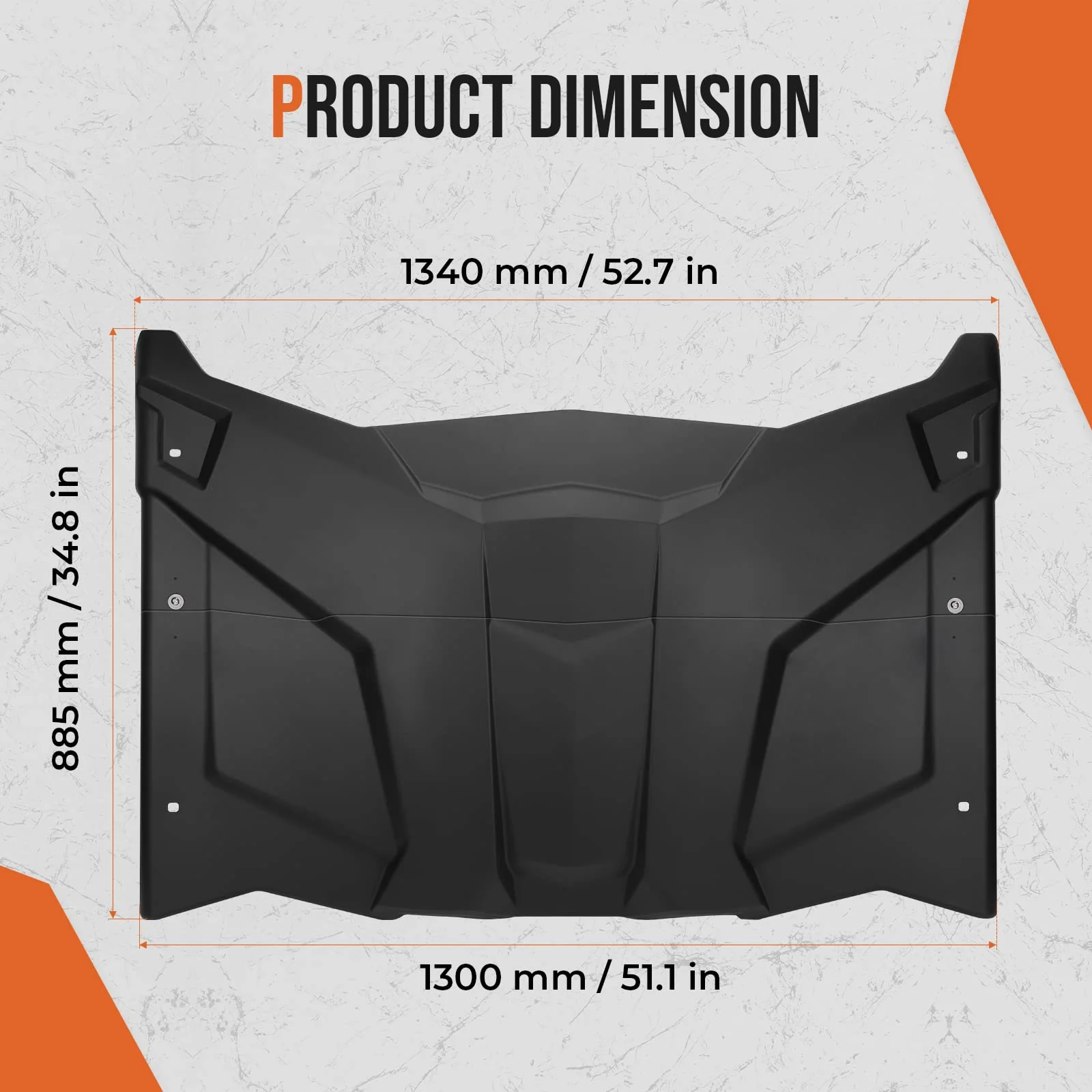 Front Lower Door Inserts & Plastic Roof For Can-Am Maverick X3 - Image 9