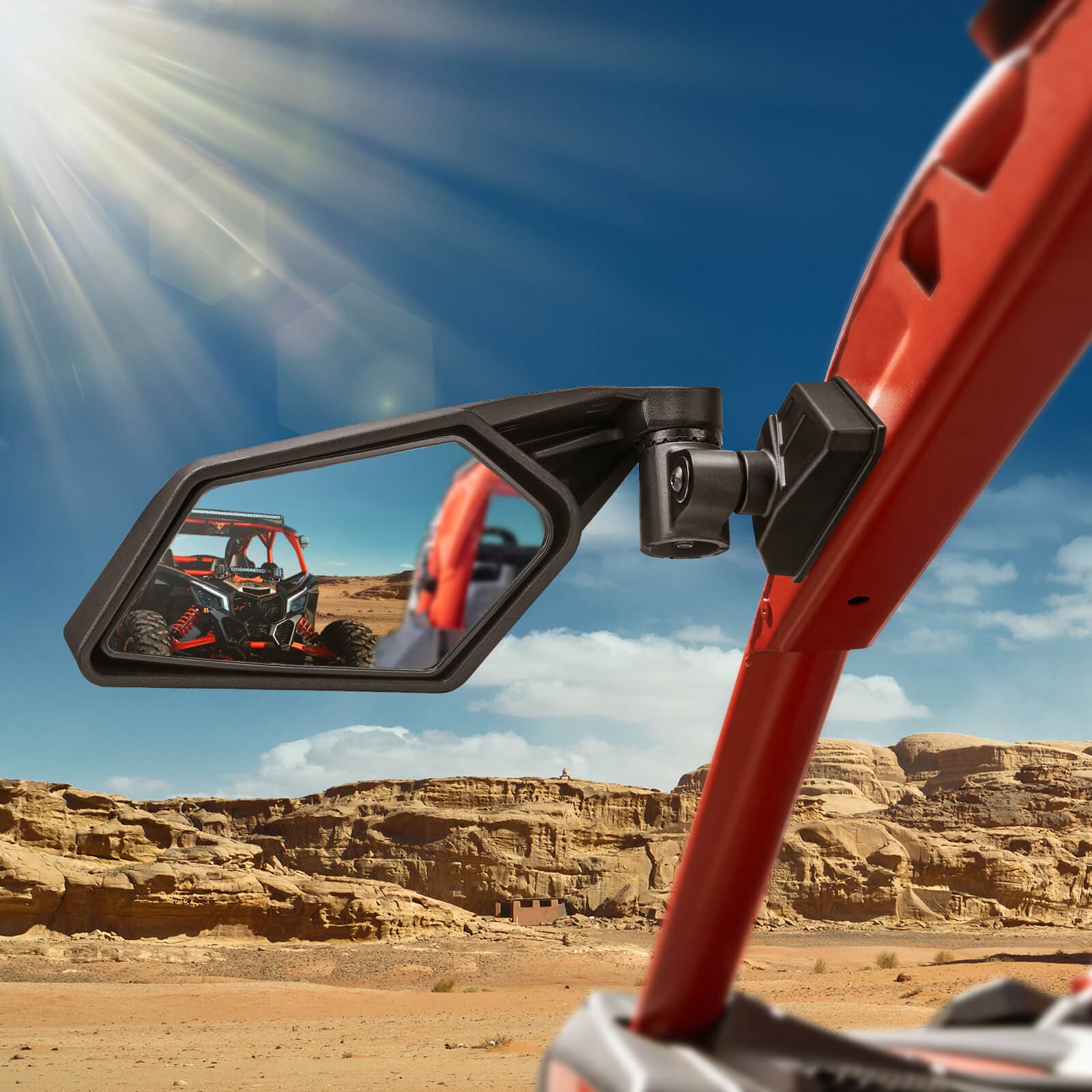 Front Lower Door Inserts & UTV Side View Mirror For Can-Am Maverick X3 - Image 9