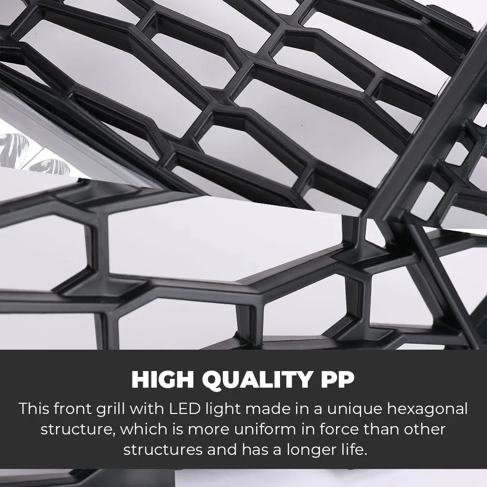 Front Mesh Grill with LED Light Bar for Polaris RZR PRO XP/TURBO R - Image 4