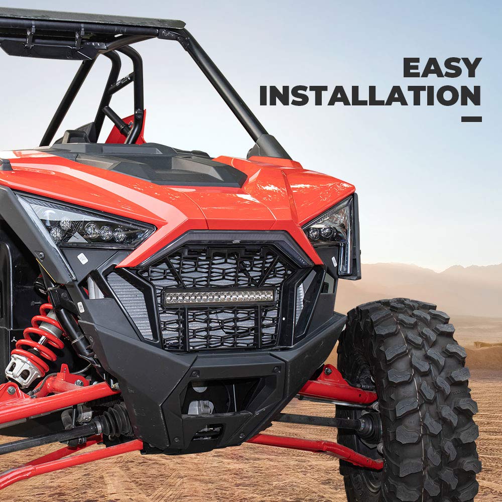 Front Mesh Grill with LED Light Bar for Polaris RZR PRO XP/TURBO R - Image 6