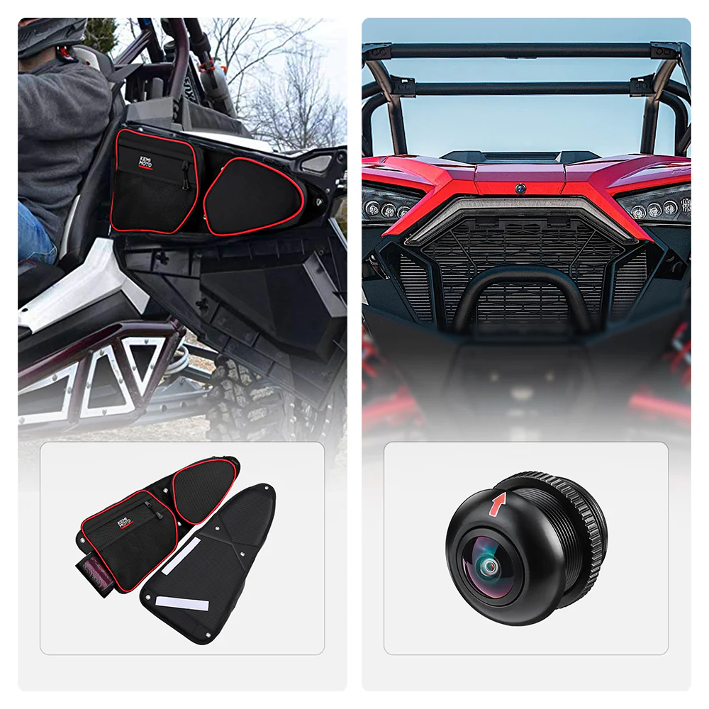 Front Side Door Bags and Front Camera for Polaris RZR XP 1000 - Image 4