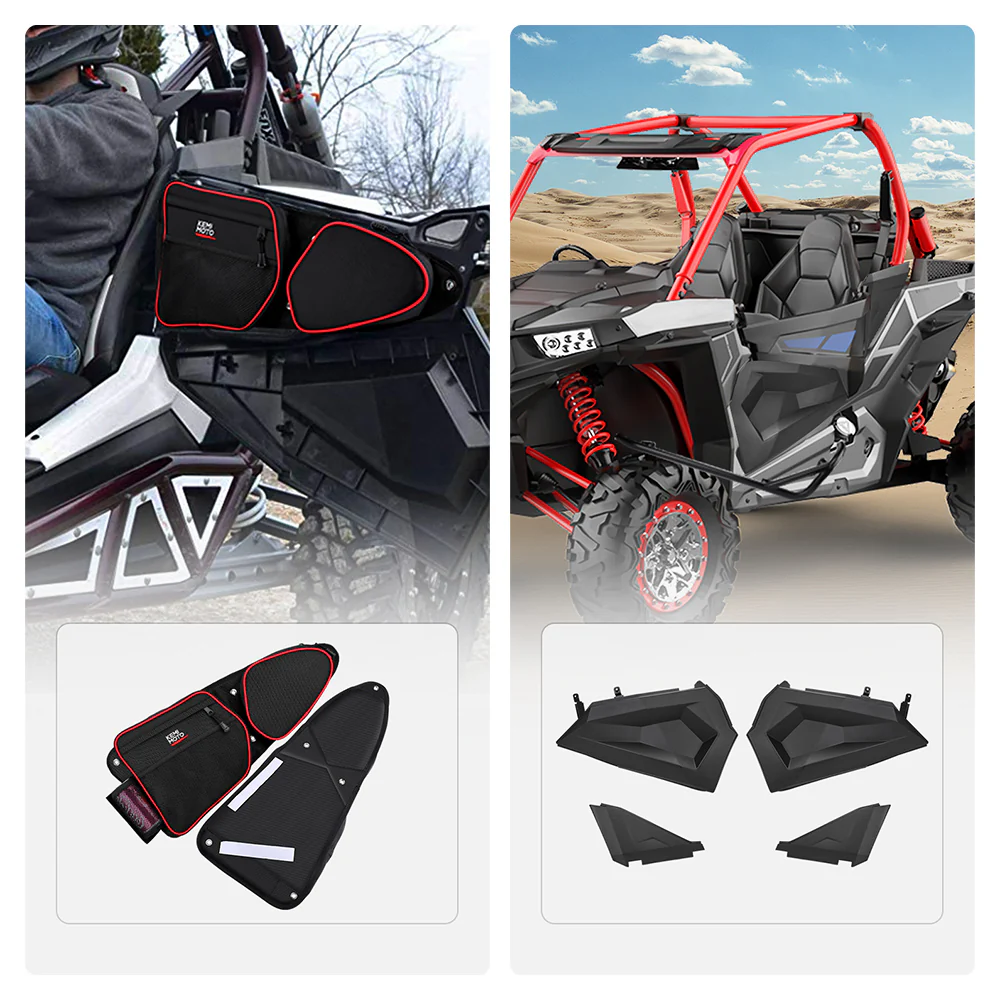Front Side Door Bags & Lower Half Door Inserts Panels for Polaris RZR - Image 4