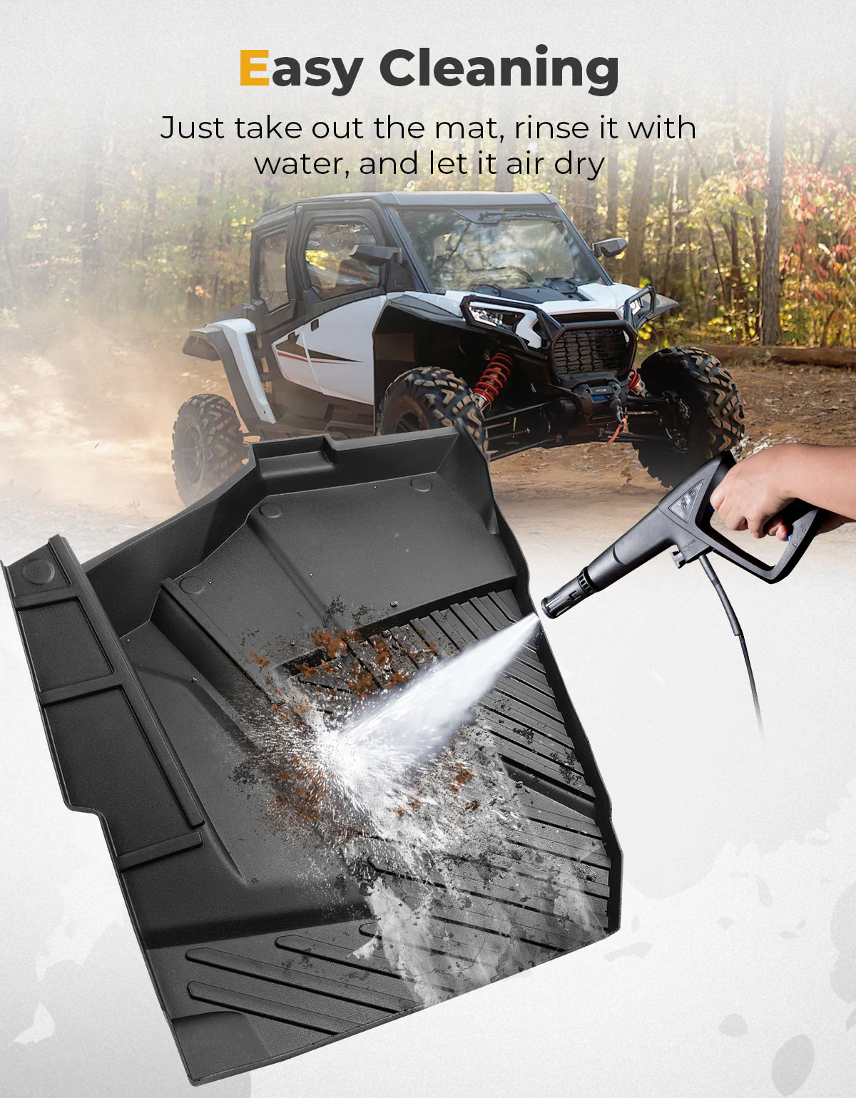 Front TPE Floor Mats for Polaris RZR XP 1000/4 1000 2024-2025 - Image 5