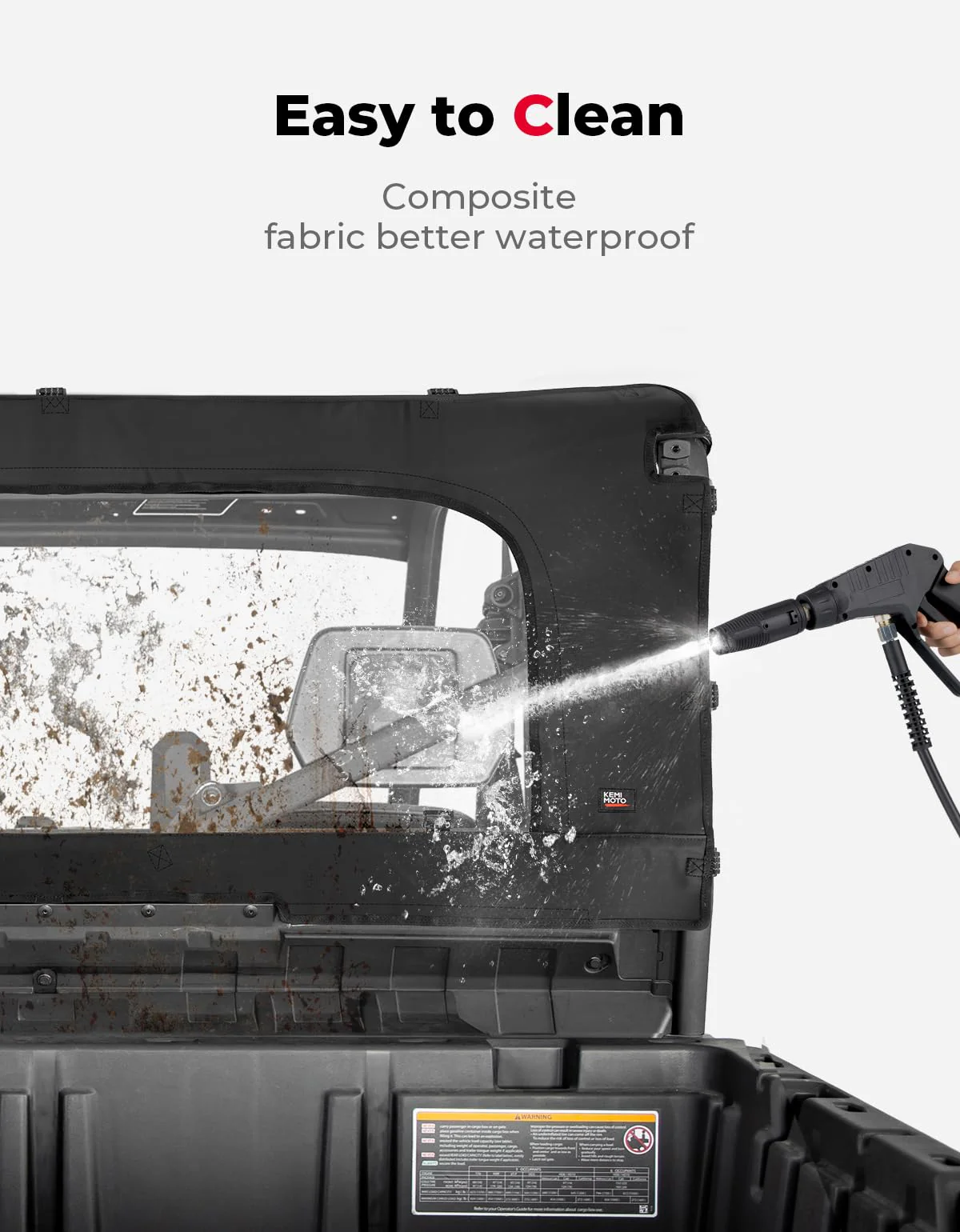 Front Vented Full Windshield & Soft Rear Windshield for Can Am Defender - Image 12