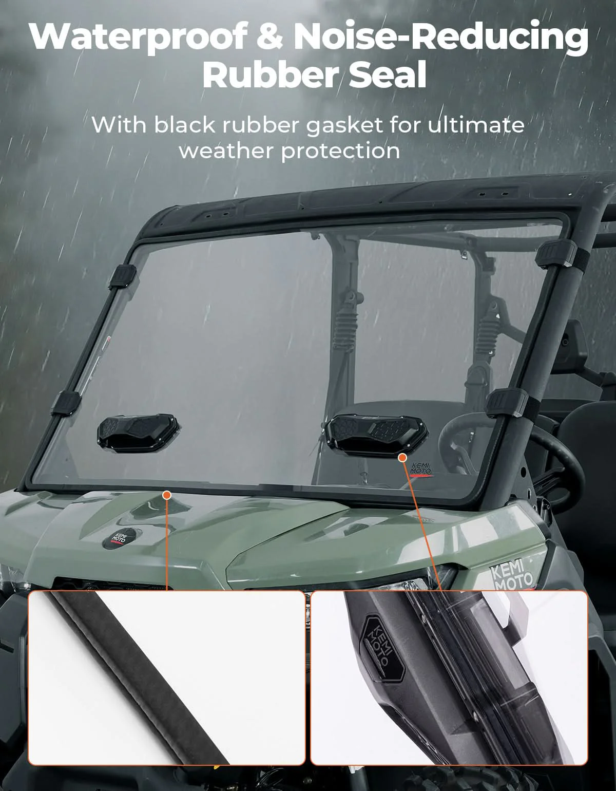 Vented Front Windshield for Can-Am Defender HD5/HD8/HD10/MAX（2016-2026） - Image 5