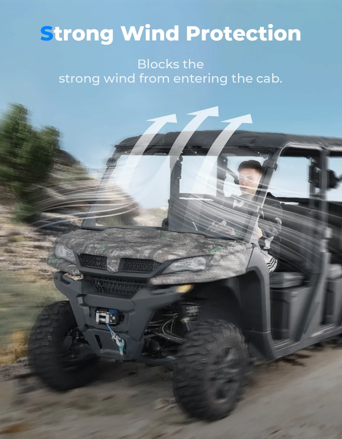 Clear Front Full Windshield for CFMOTO UFORCE 1000/1000XL - Image 4