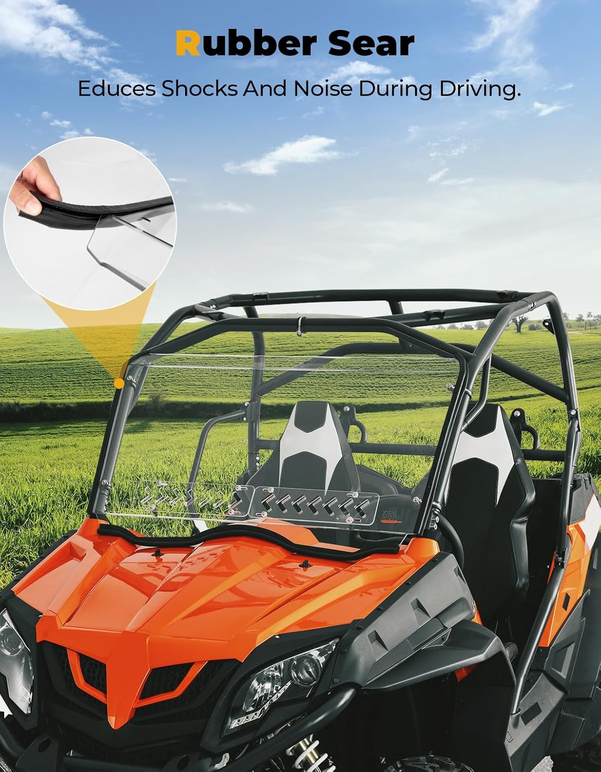 Front Windshield w/Sliding Window for CFMOTO ZForce 500 | 800 | 1000 - Image 5