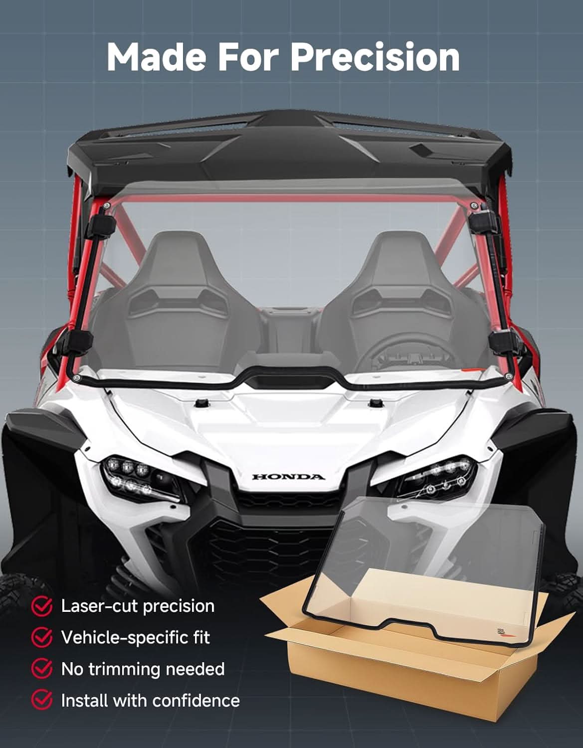 Front Windshield For Honda Talon 1000(2019+) - Image 7
