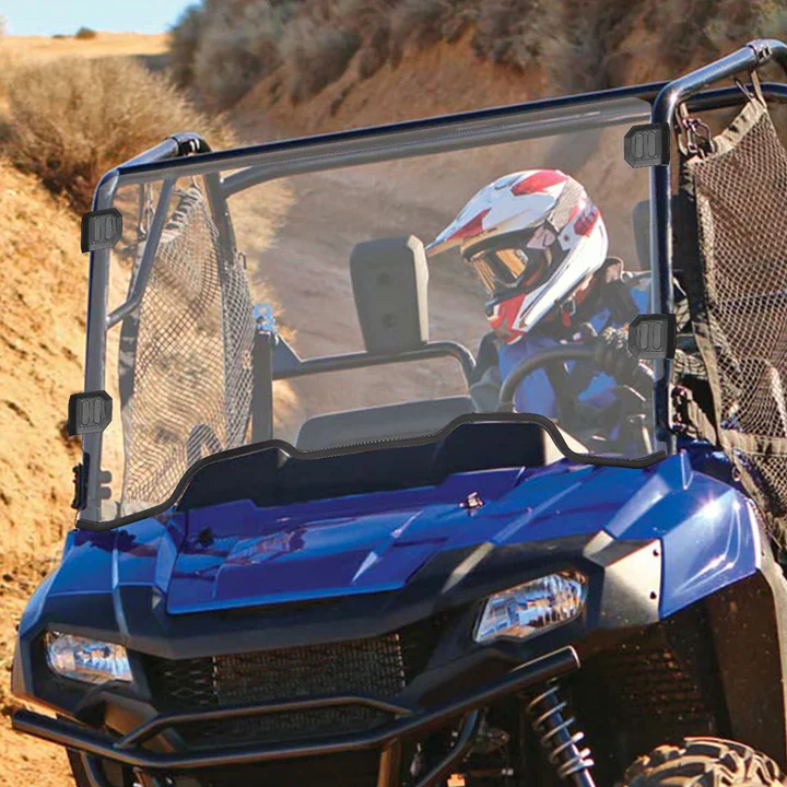 Front Windshield & Rear Panel with Open Window For Pioneer 700/ 700-4 2014-2023 - Image 2