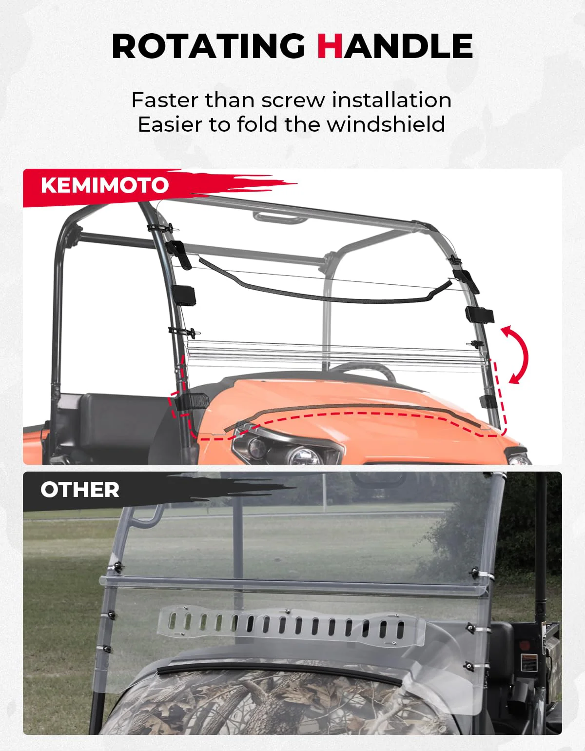 Front Windshield Scratch Resistant for Kubota RTV 400/500/520 - Image 4