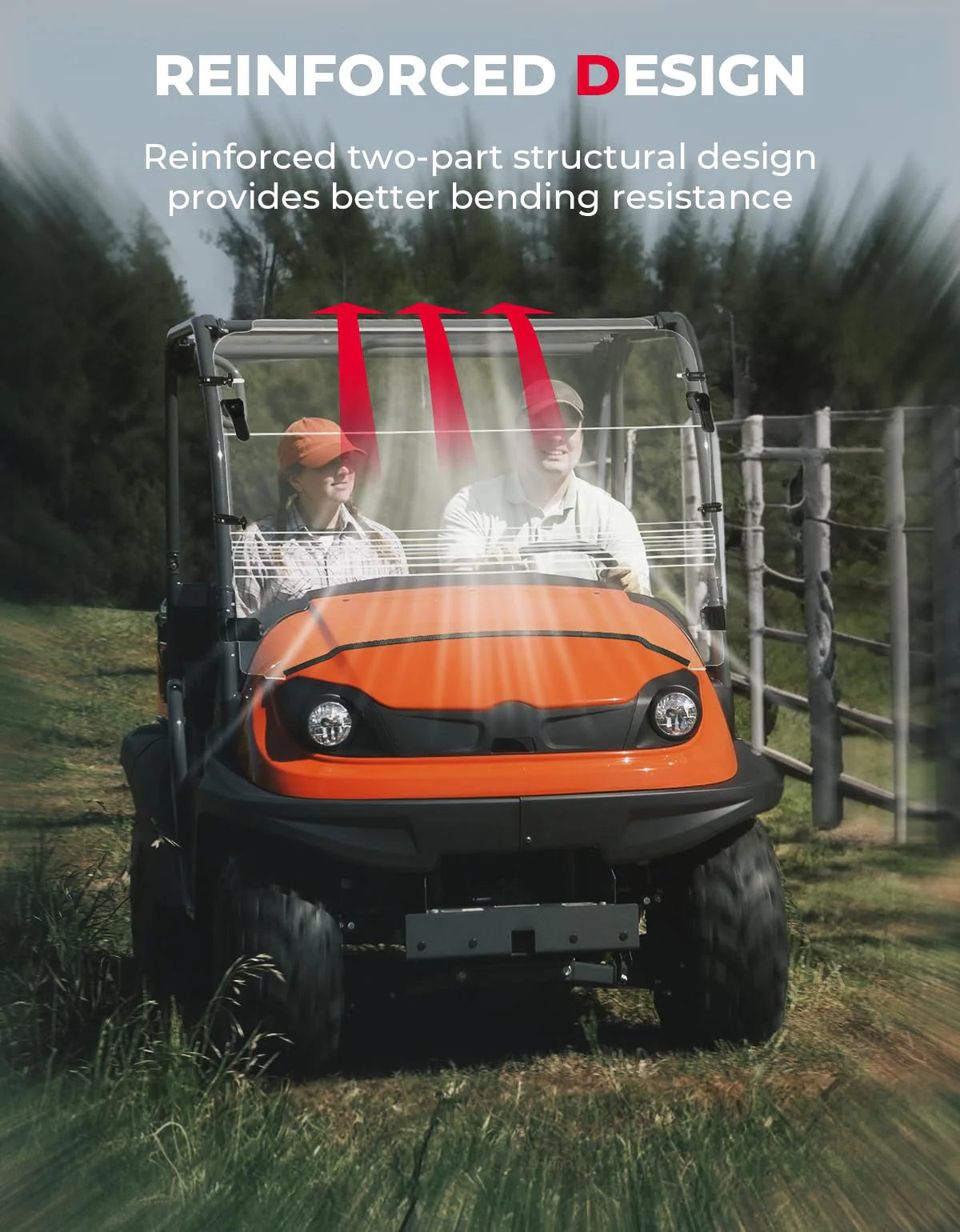 Front Windshield Scratch Resistant for Kubota RTV 400/500/520 - Image 6