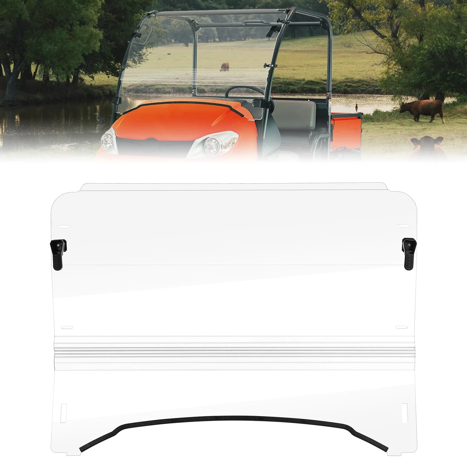 Front Windshield Scratch Resistant for Kubota RTV 400/500/520 - Image 7
