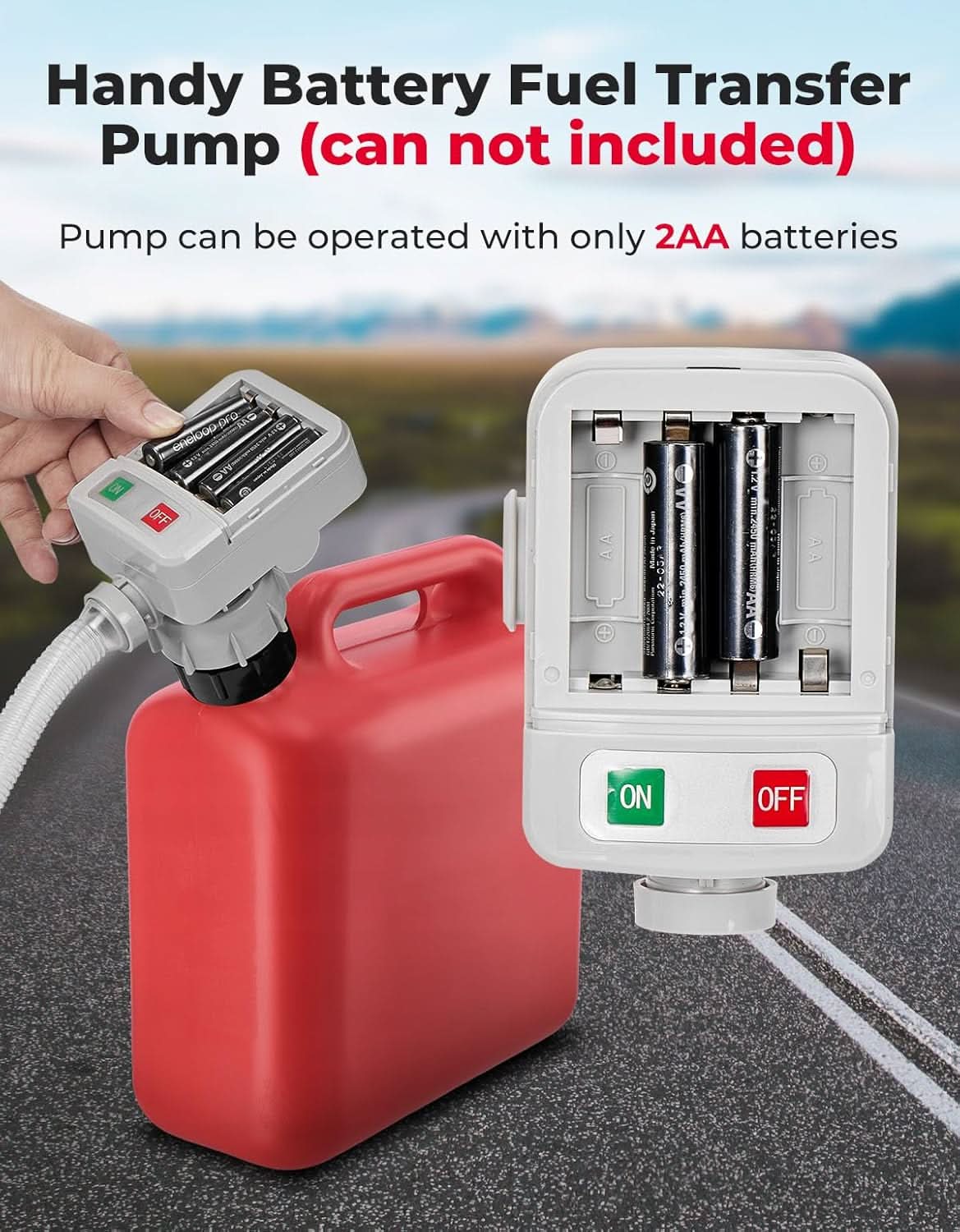 Fuel Transfer Pump with 35''/ 51'' Long Hose, Portable Transfer Pump Automatic - Image 2