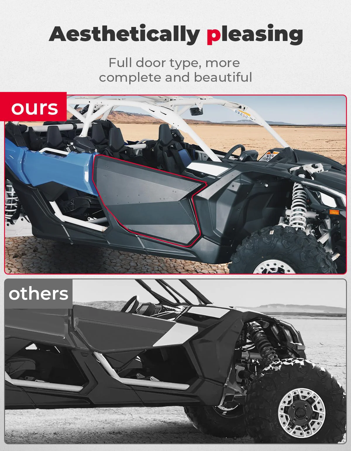 Set of Aluminum Front Full Doors for Can-Am Maverick X3 and X3 Max - Image 7