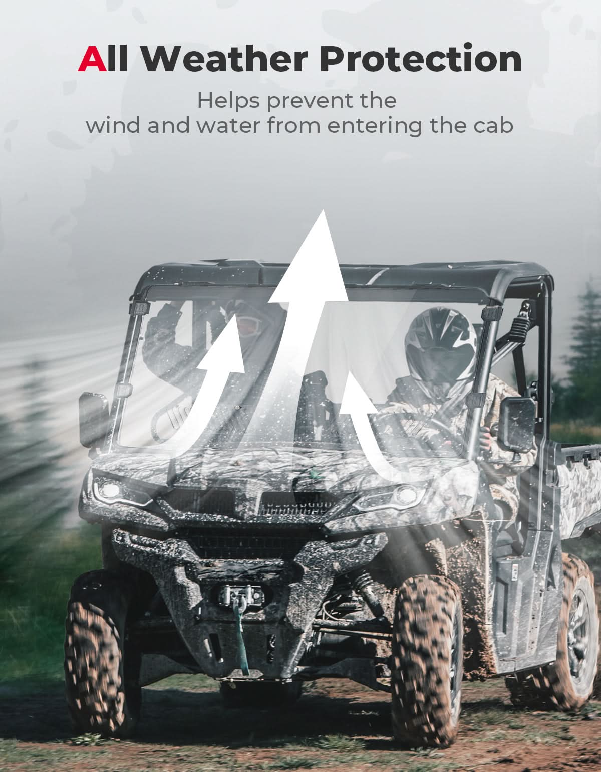 Full Doors with Sliding Window & Front Windshield For CFMOTO UFORCE 1000 XL - Image 8