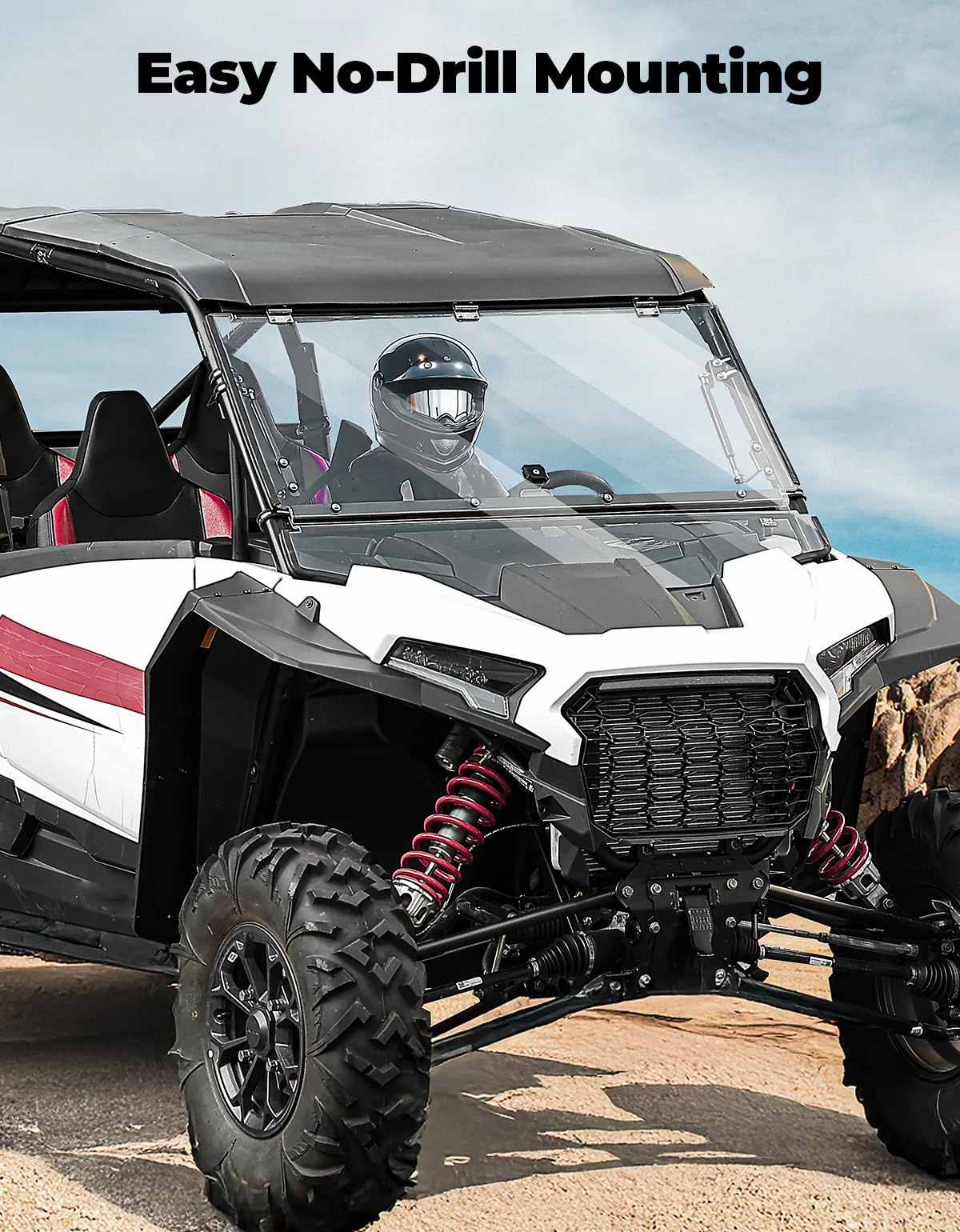 Full Flip Split Windshield Window for Polaris RZR XP 1000 / XP 4 1000 2024-2026 - Image 7