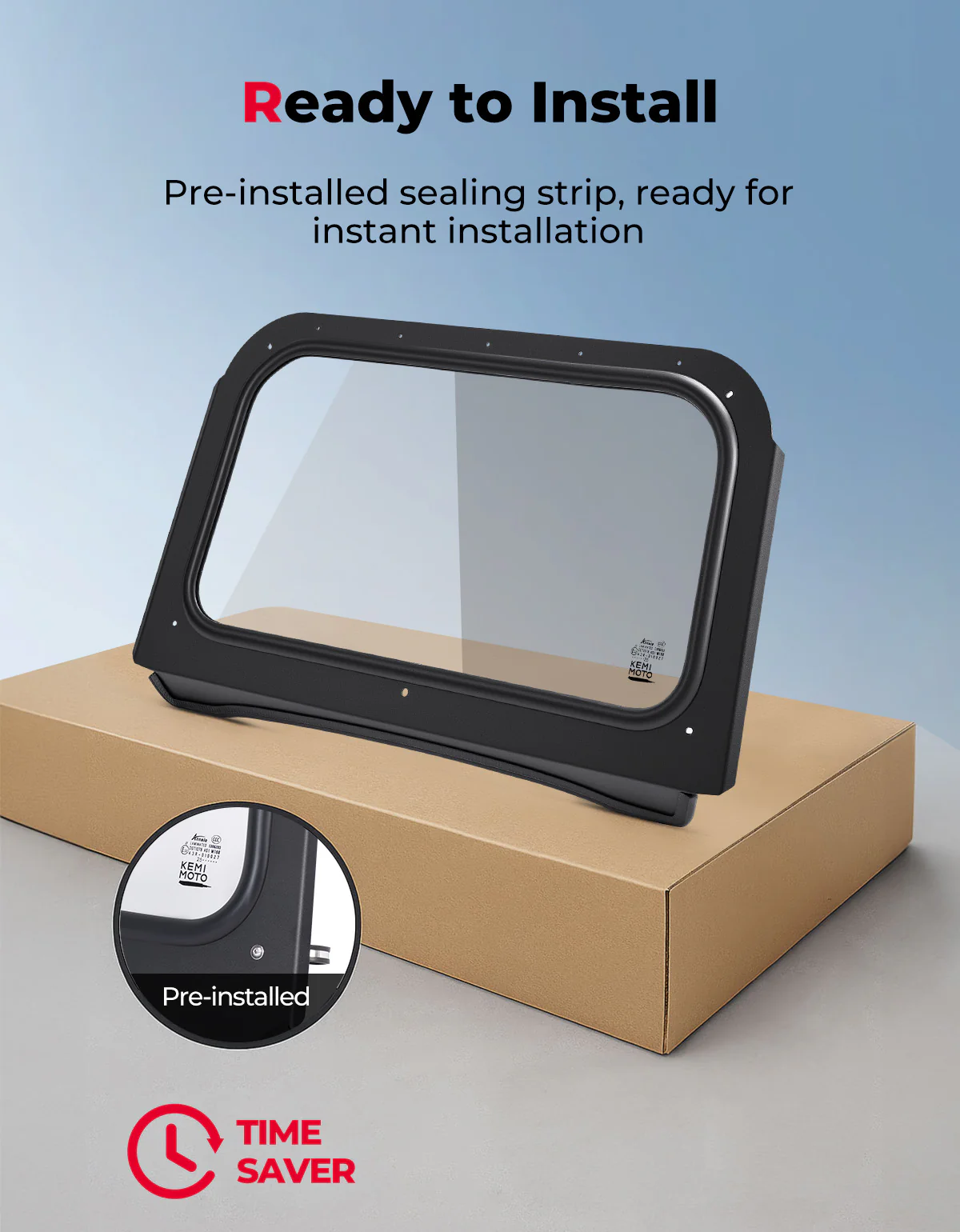 Full Front Windshield with Manual Wiper for Polaris RZR 570/800/XP 900 (2008-2014) - Image 5