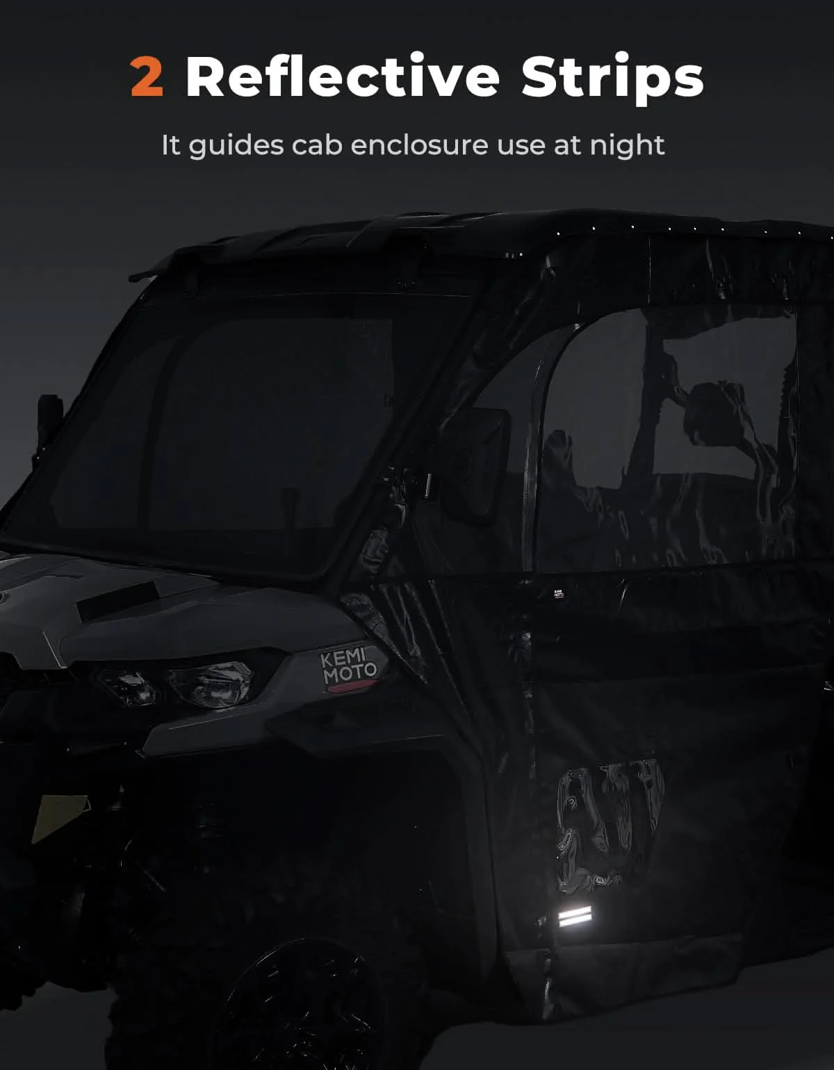 Full Soft Doors with Mirror Slots for Can-Am Defender HD5/7/8/9/10 - Image 5