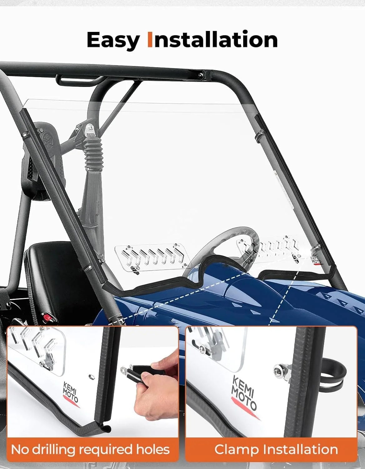 Full Windshield for Rhino 450 /660 /700 2004-2013 - Image 2
