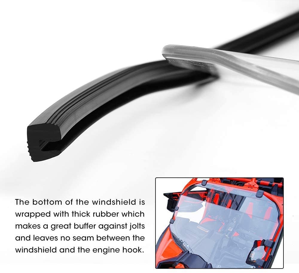 Full Windshield & Windshield Wiper & Windshield Washer for Can-Am Maverick X3 - Image 4