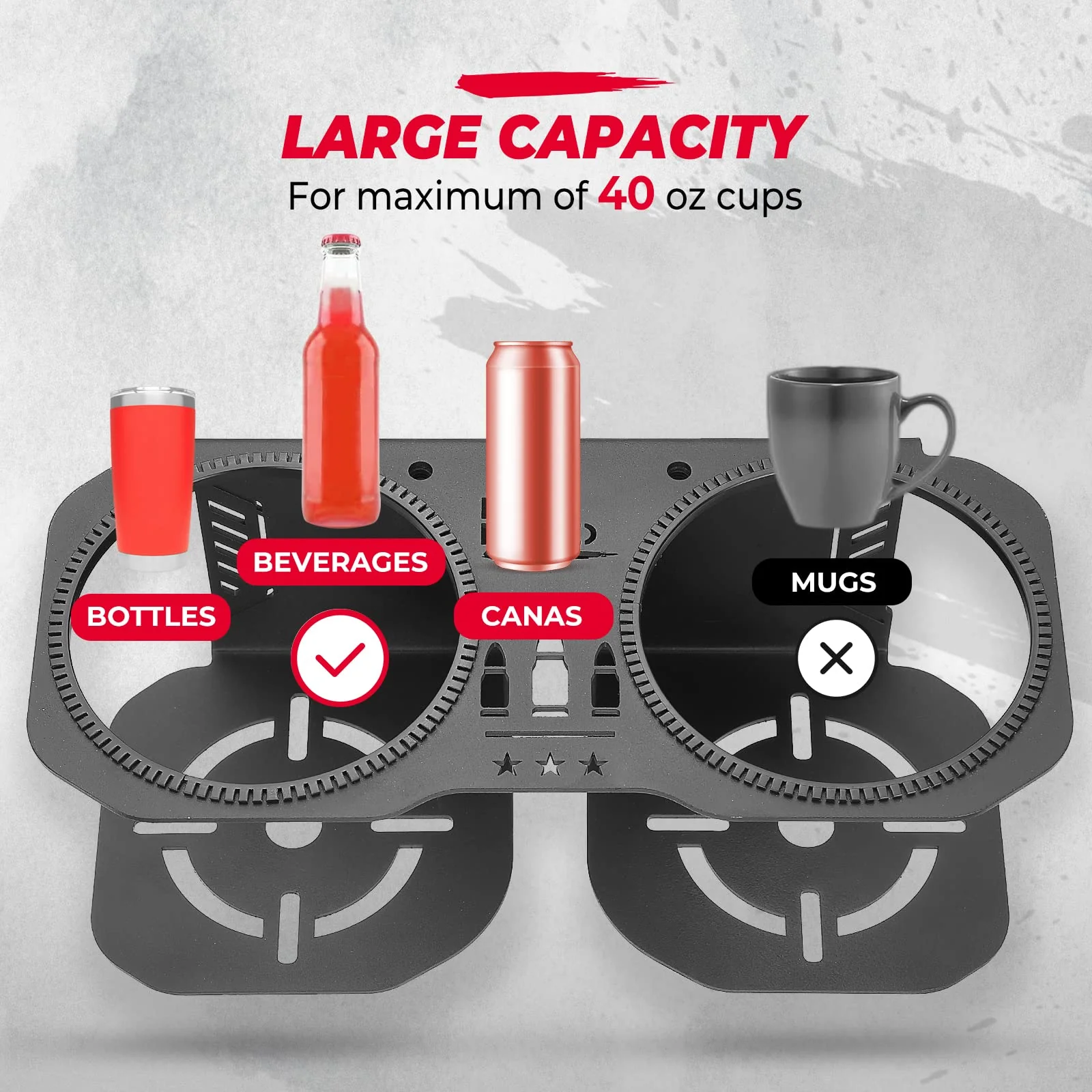 Upgrade Stable Garb Bar Cup Holder for Polaris RZR XP - Image 5