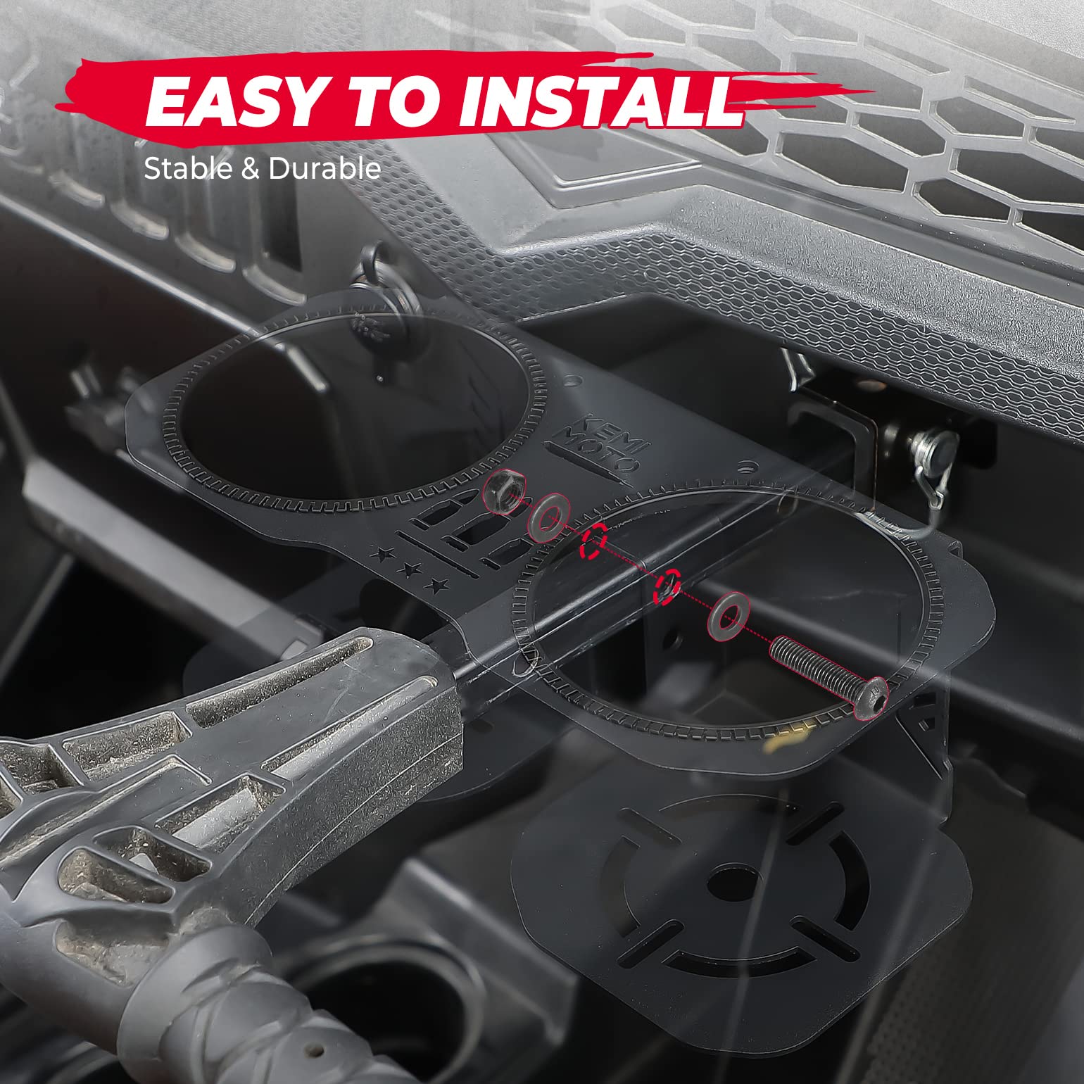 Upgrade Stable Garb Bar Cup Holder for Polaris RZR XP - Image 7