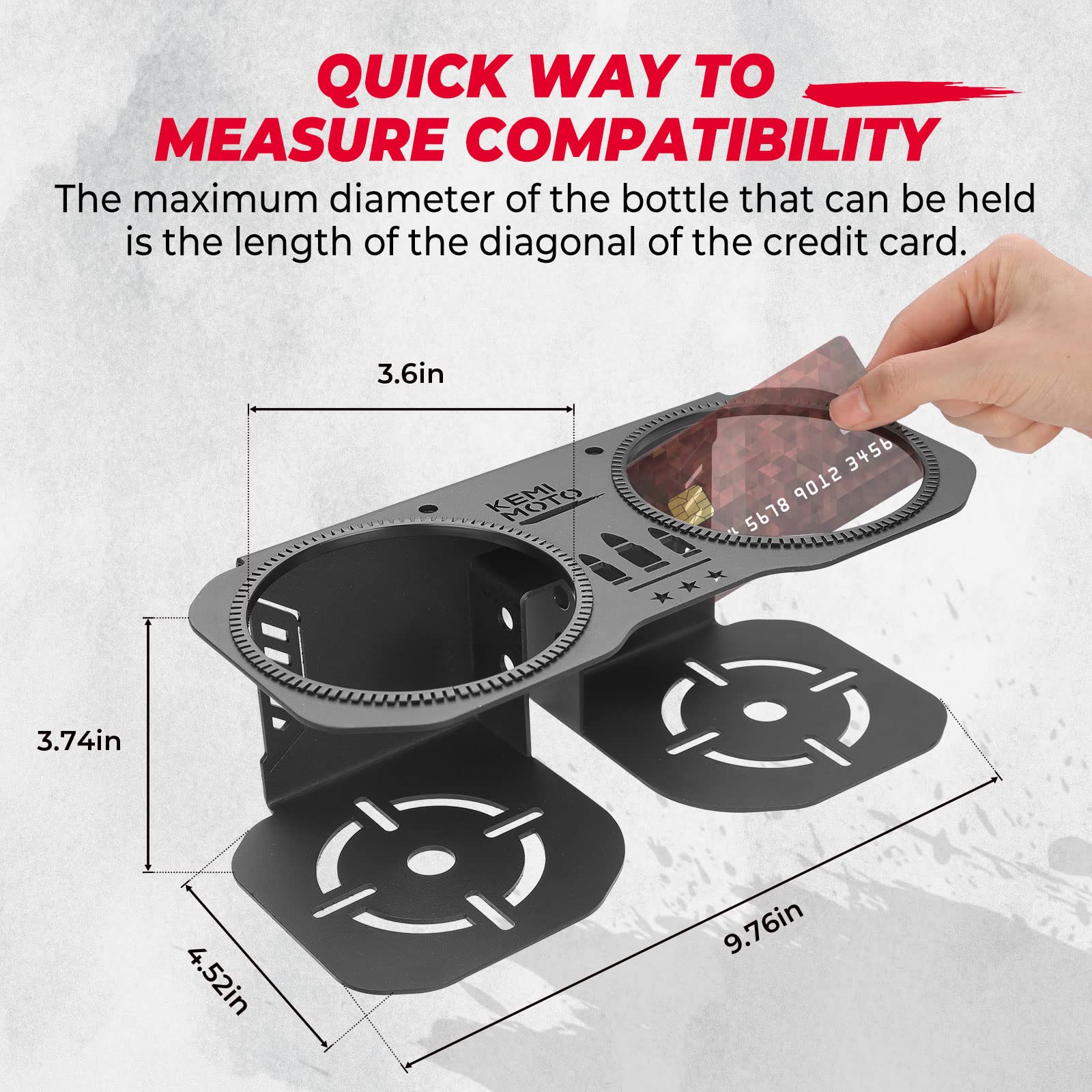 Upgrade Stable Garb Bar Cup Holder for Polaris RZR XP - Image 9