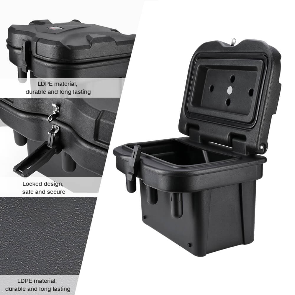 Adjustable Side Mirrors & Cargo Tool Box for Polaris Ranger/General - Image 11