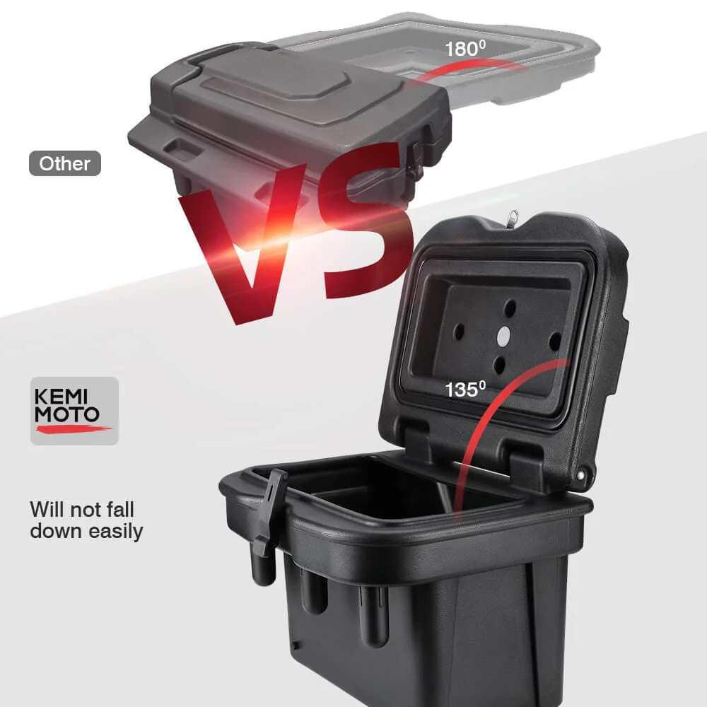 Adjustable Side Mirrors & Cargo Tool Box for Polaris Ranger/General - Image 9